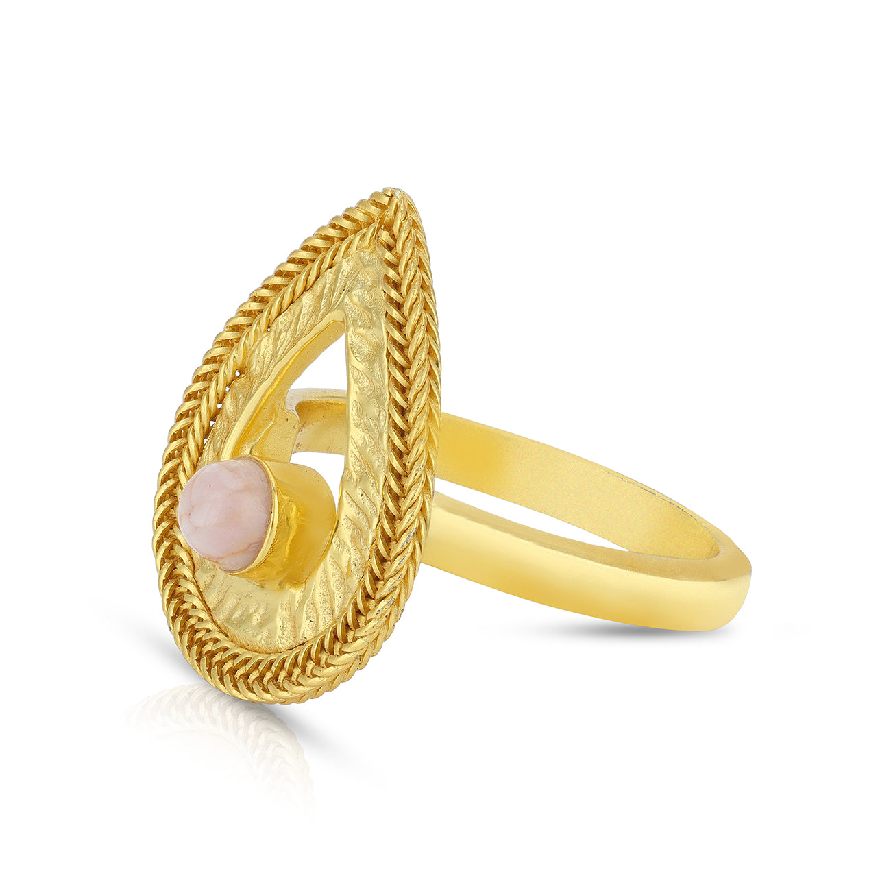 925 Sterling Silver Classic Pink Stone Rings for Women