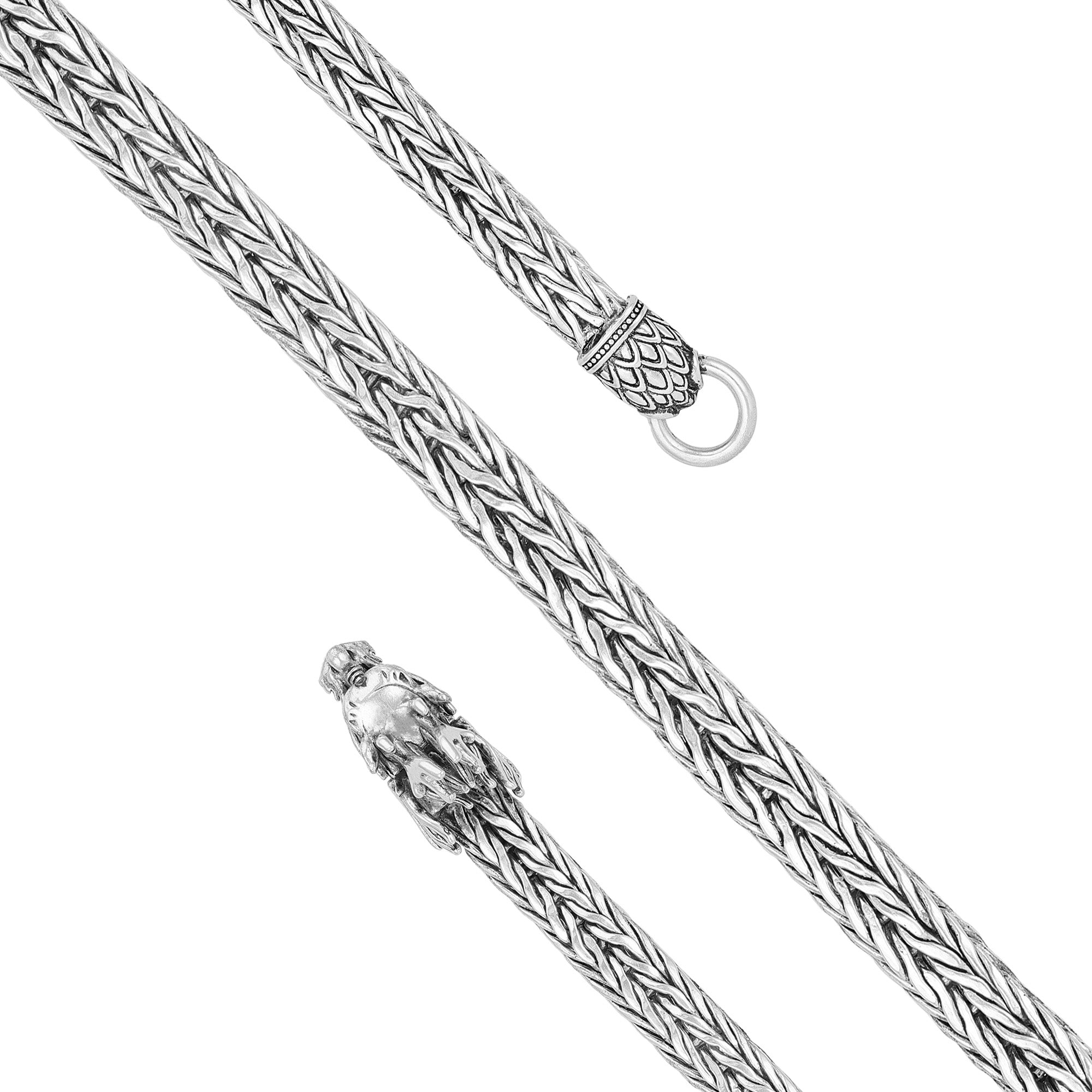 925 Sterling Silver Mythic Fury Dragon Clasp Bracelet