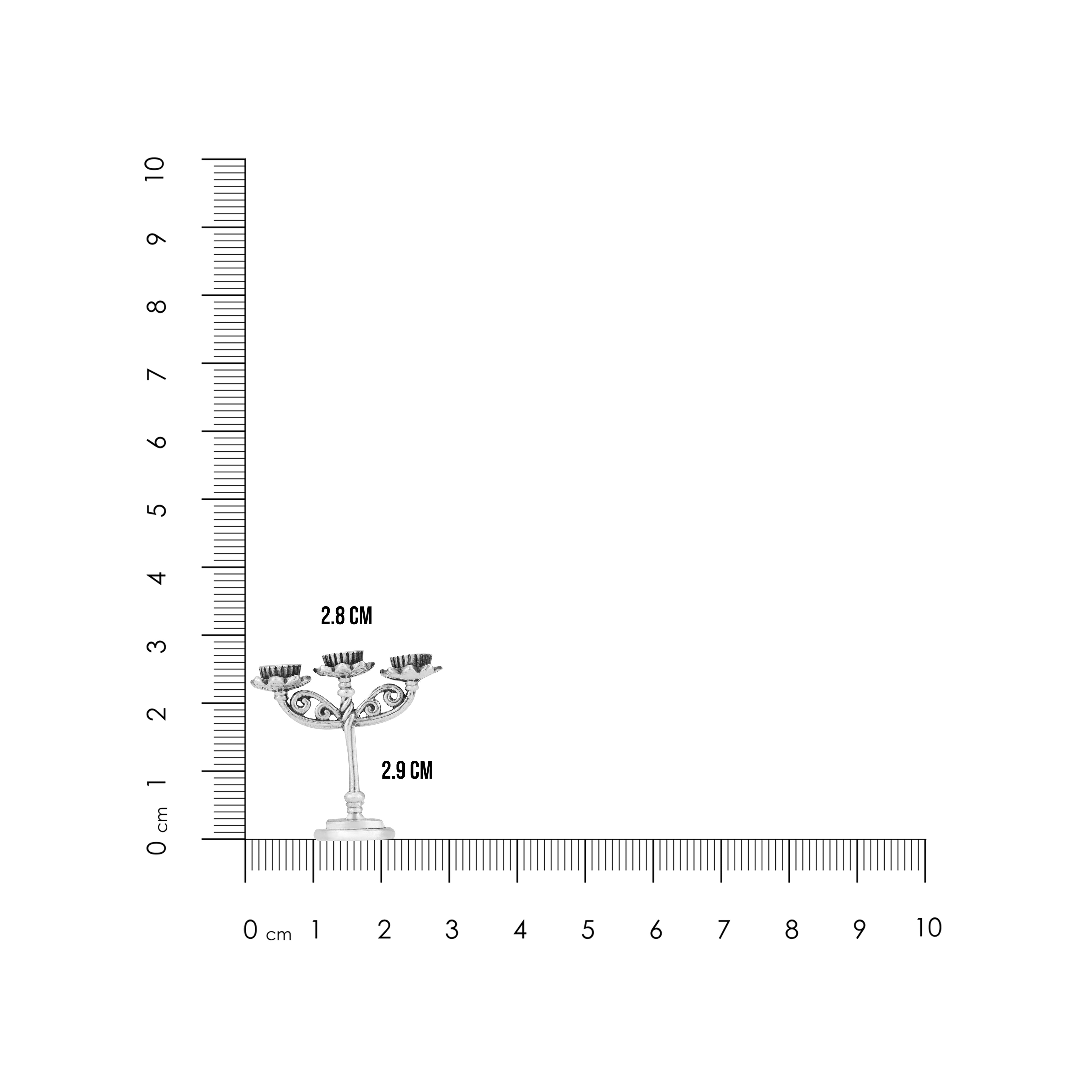 925 Candle Beauty Sterling Silver Miniature