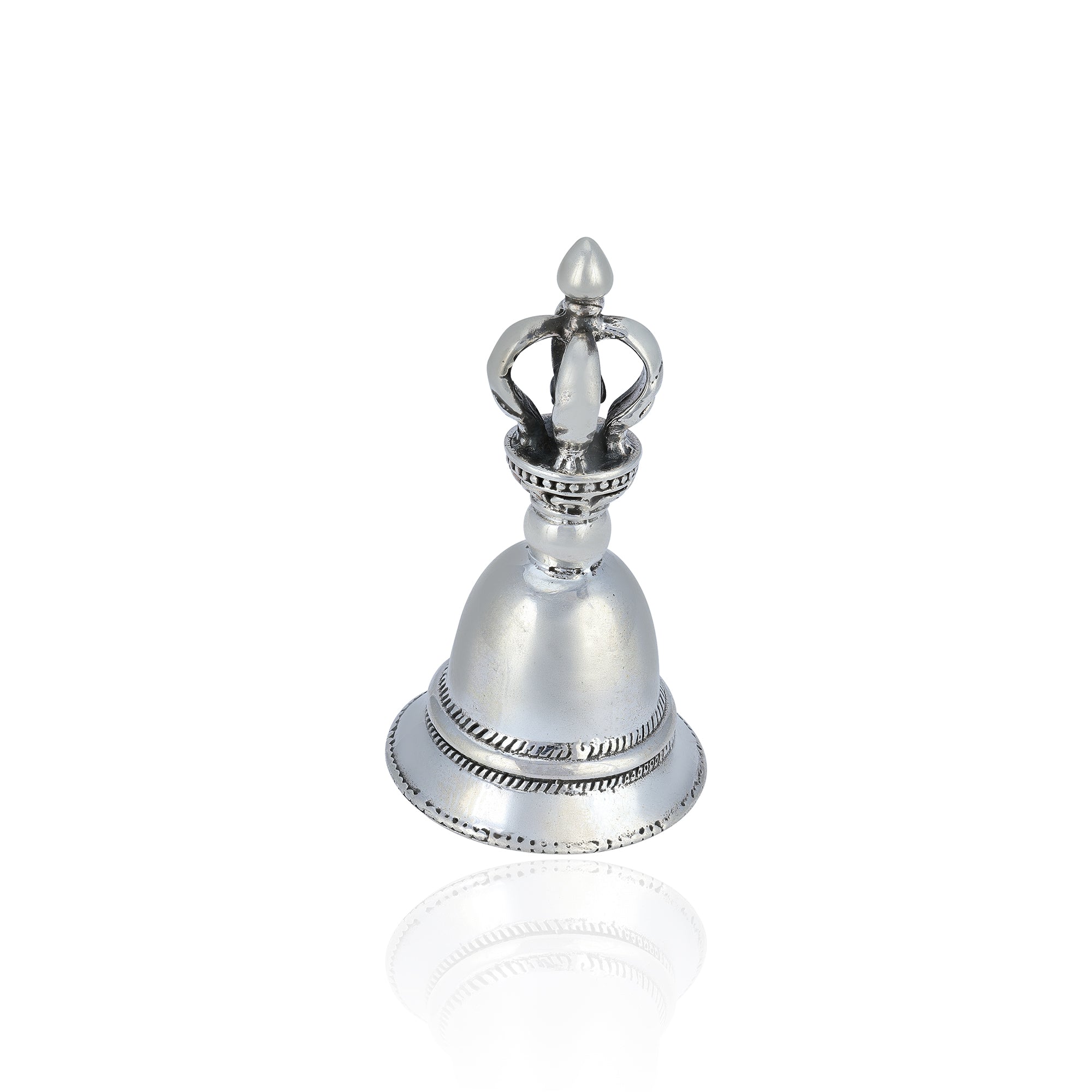 925 Crown head Bell Sterling Silver Miniature