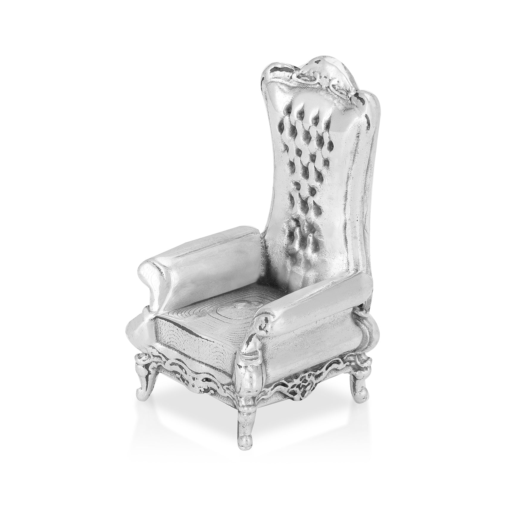 925 Decorative High-Back Chair Sterling Silver Miniature