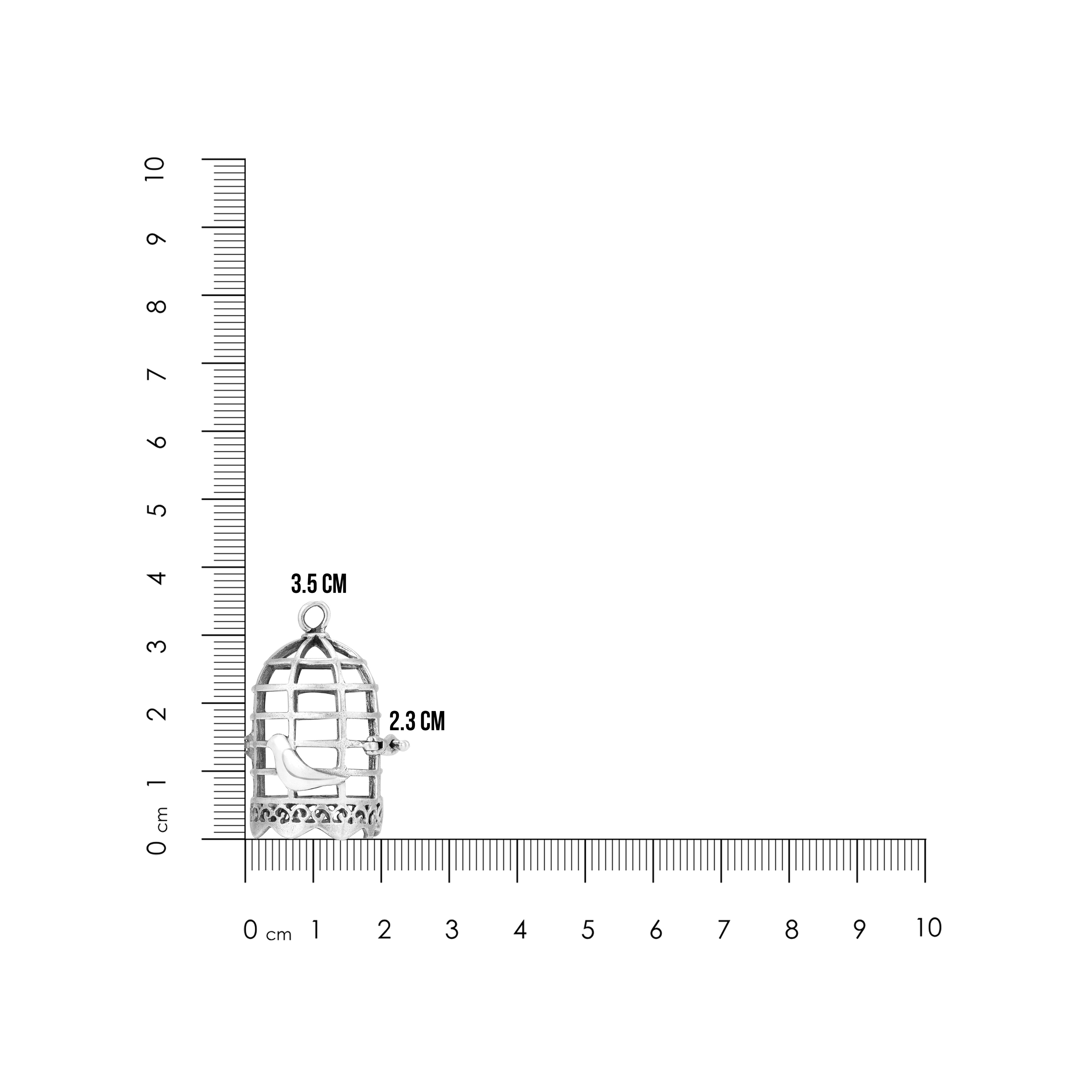 925 Delicate Winged Bird Charm Sterling Silver Miniature