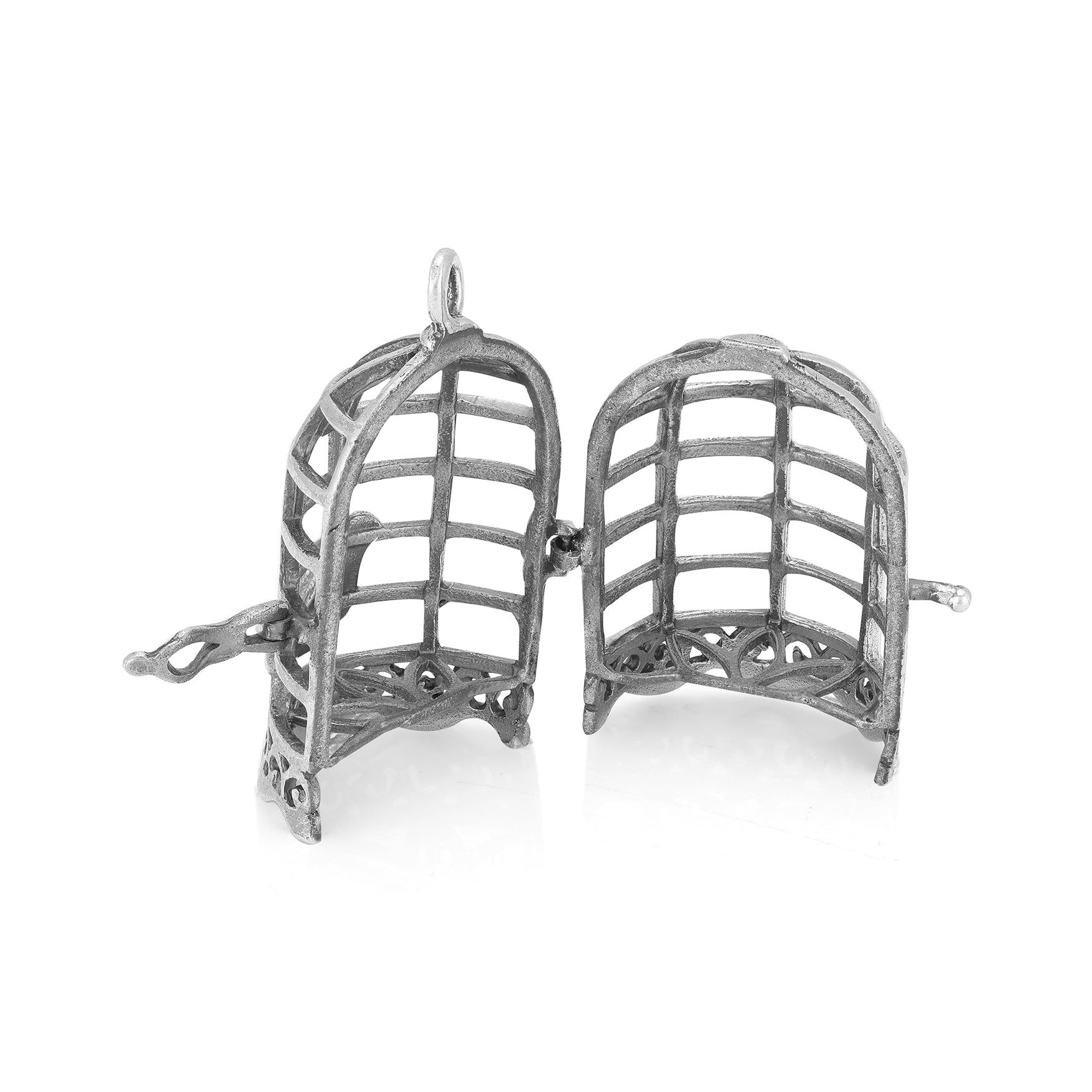 925 Delicate Winged Bird Charm Sterling Silver Miniature