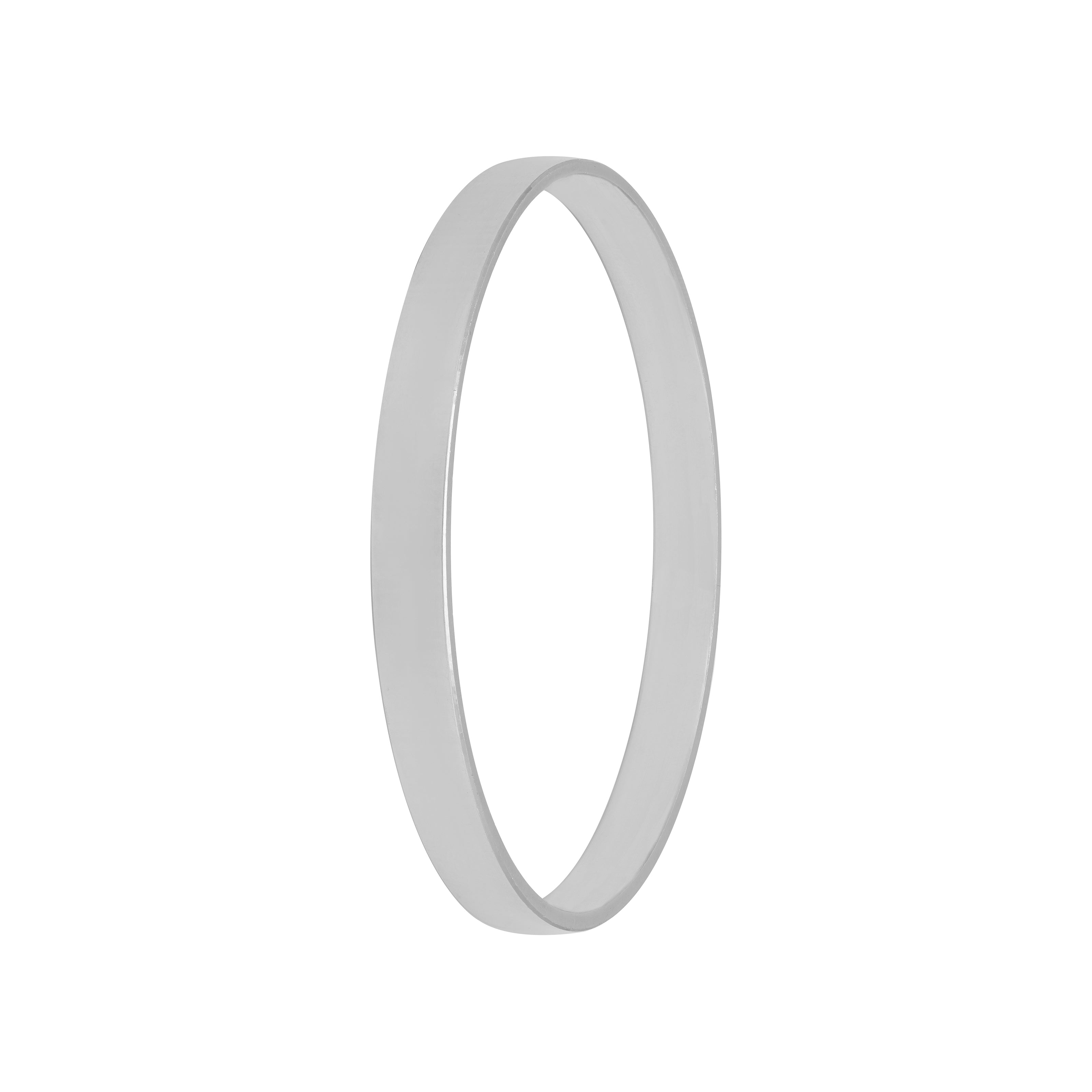 925 Silver Eternal Core Matte Polish Rhodium Plated Kada for Men