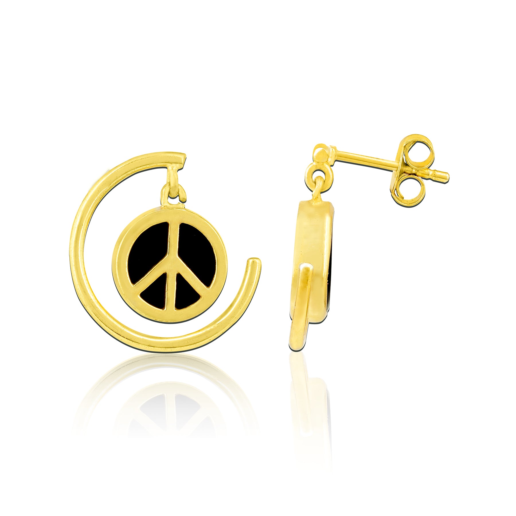 925 Sterling Silver Charm Peace Drop Earrings for Women