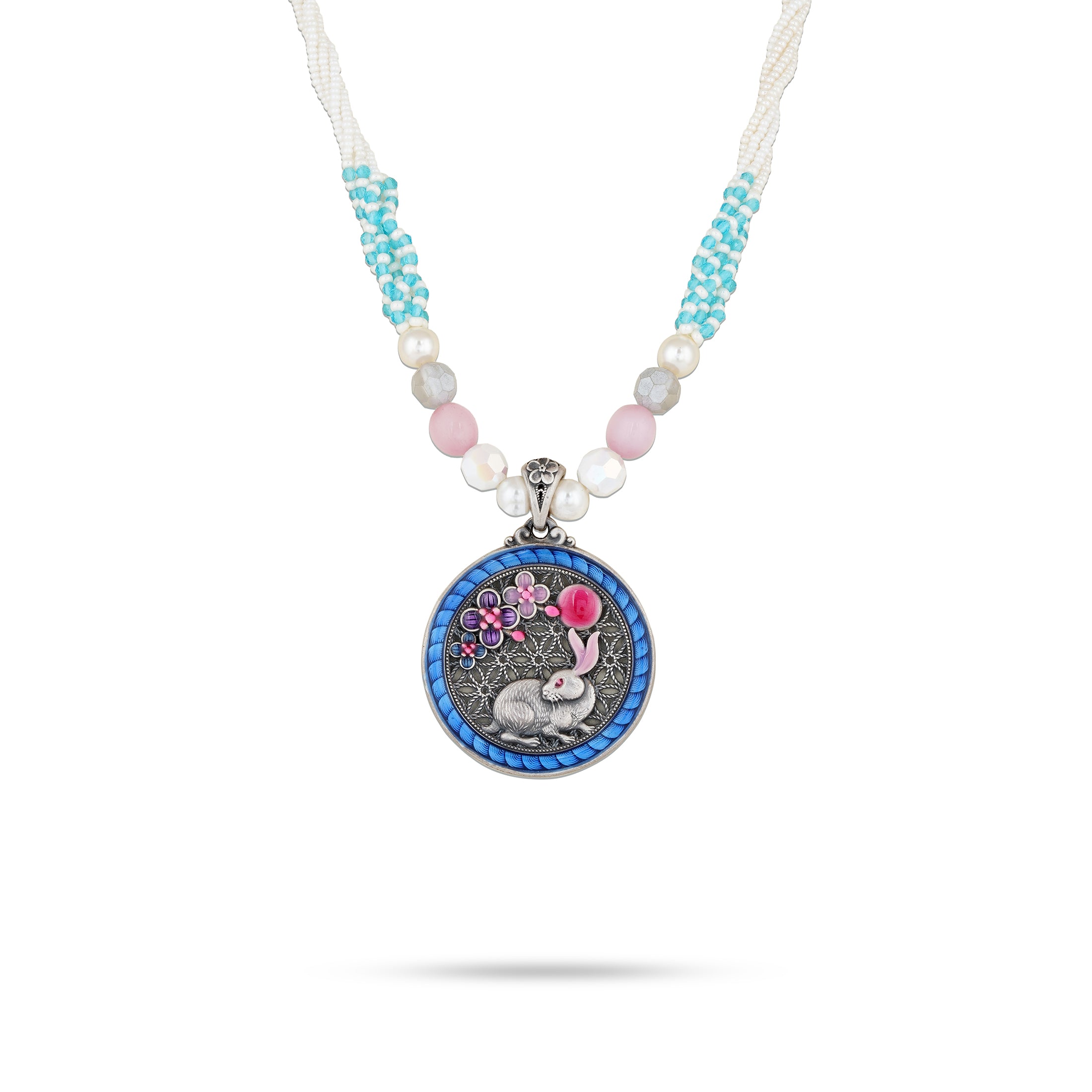 925 Sterling Silver Bunny Sky Radiance Chain Pendant for Women