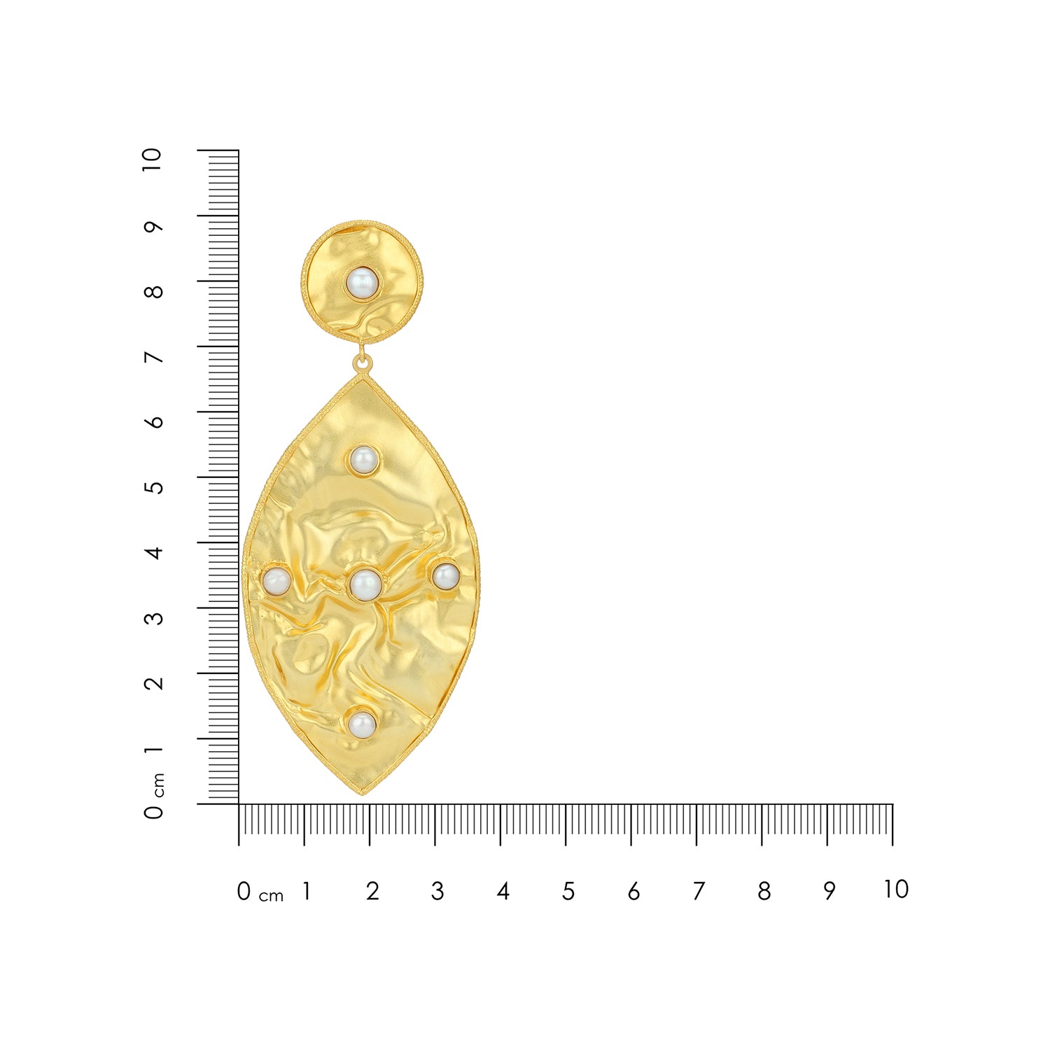 925 Sterling Silver Pearl Touched Golden Leaf Earrings for women