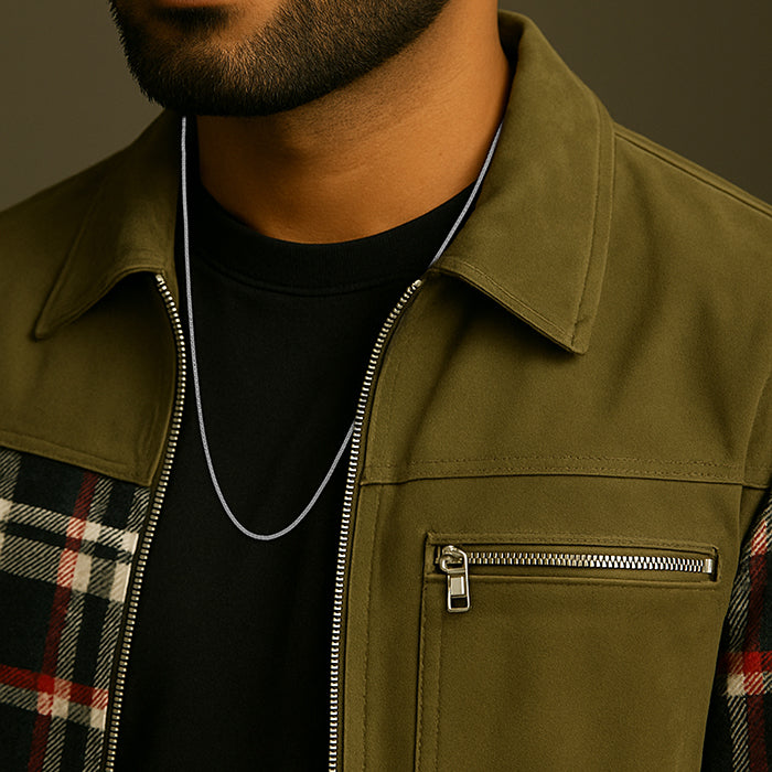 925 Sterling Silver Zenith Horizon Link Chain for Men