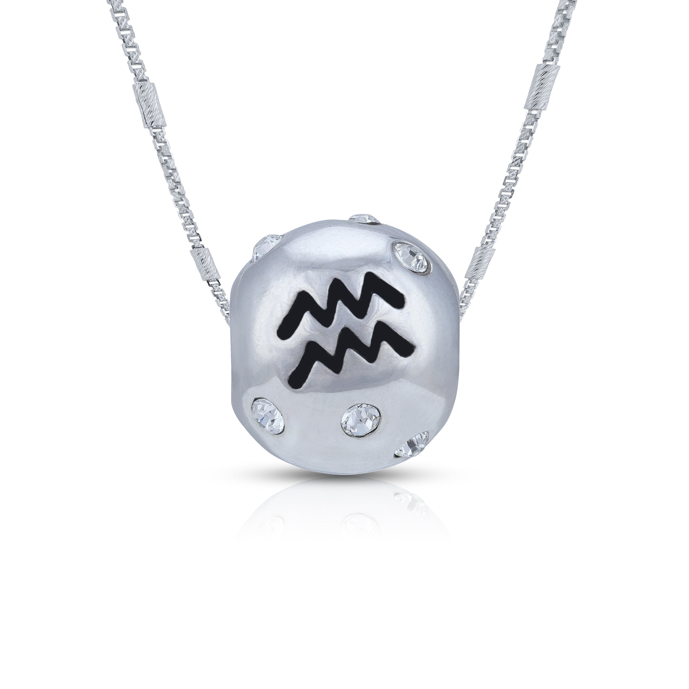 925 Sterling Silver Aquarius Aura Charm Pendant for Women
