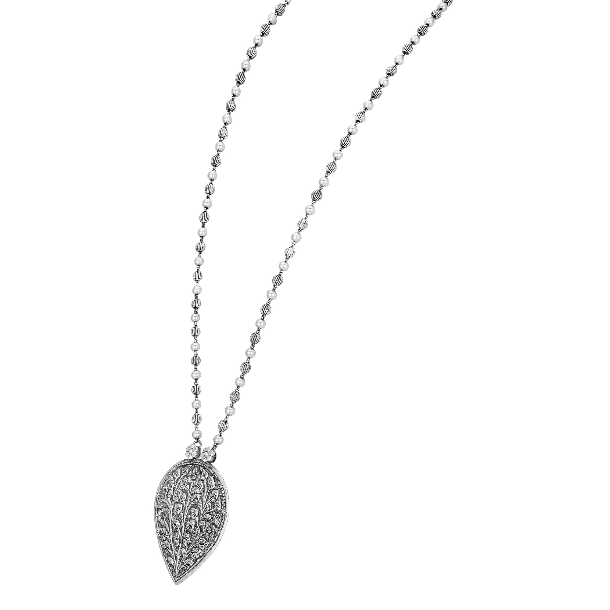 925 Sterling Silver Classic Carved Teardrop Haram for Women