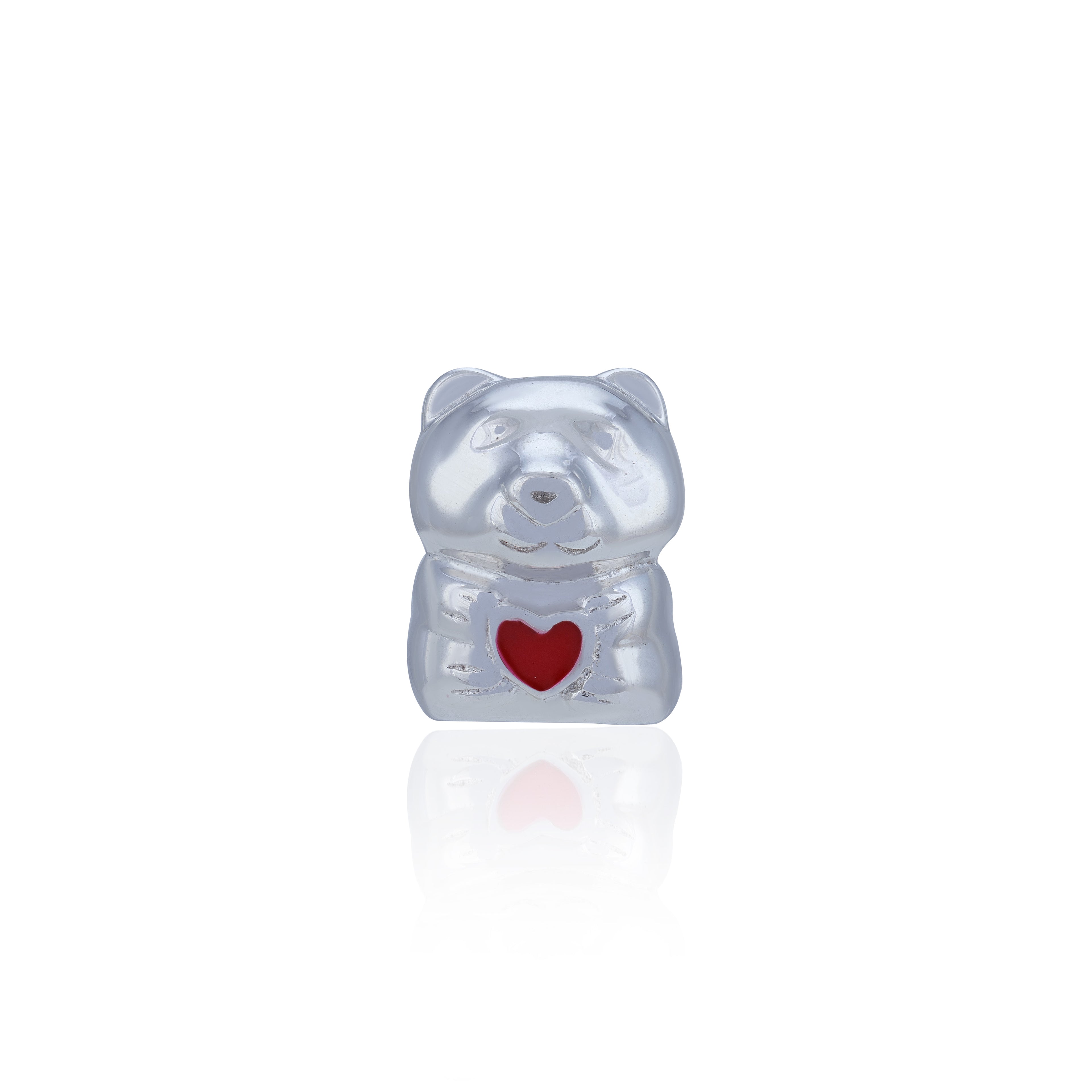 925 Sterling Silver Crimson Hug Cub Charm Pendant for Women