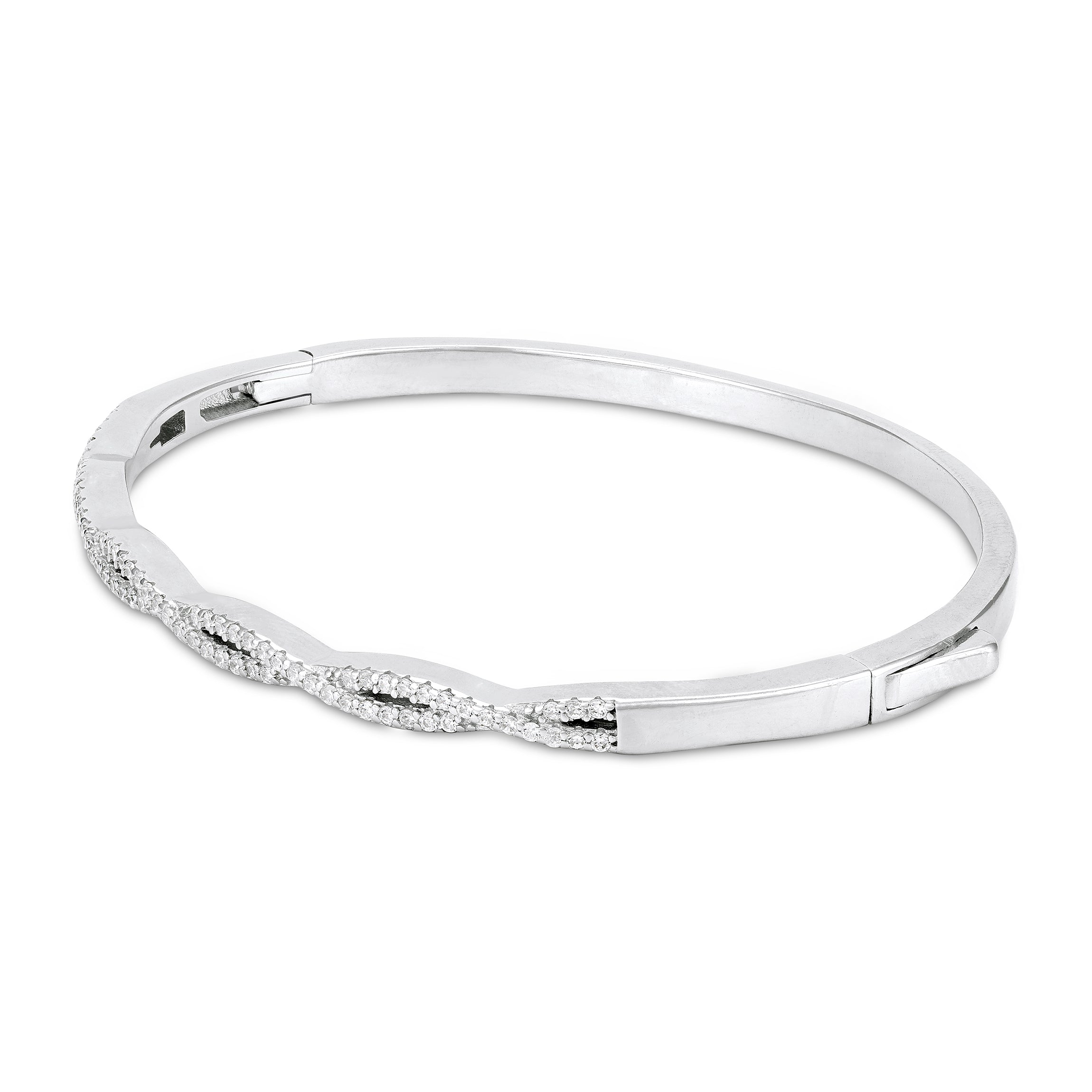 925 Sterling Silver Elegant Infinity-Inspired Marquise Kada for Women