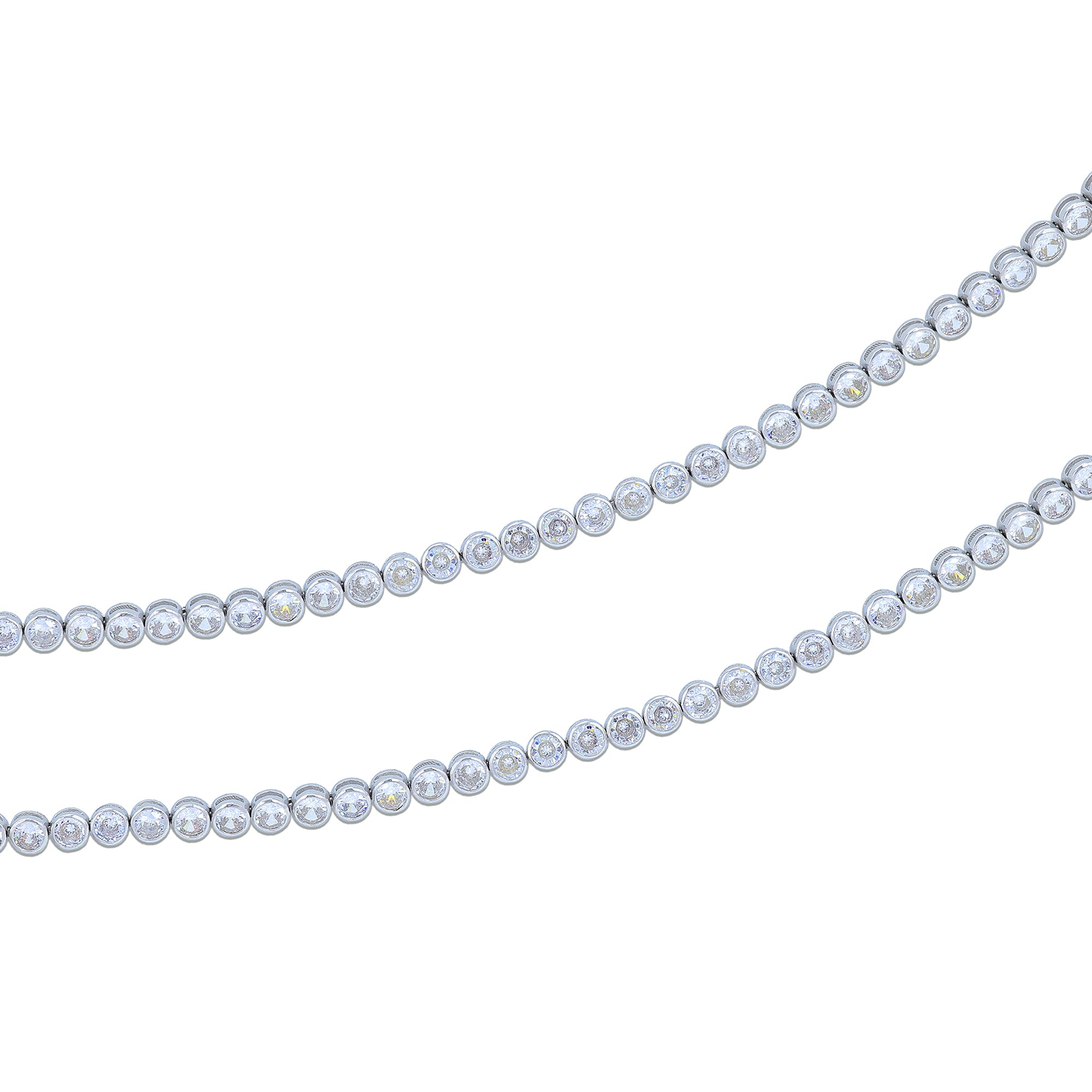 925 Sterling Silver Elegant Lightweight Loop Chain Bracelet for Women