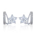 925 Sterling Silver Elegant Petal Cluster Hoop Earring for Women