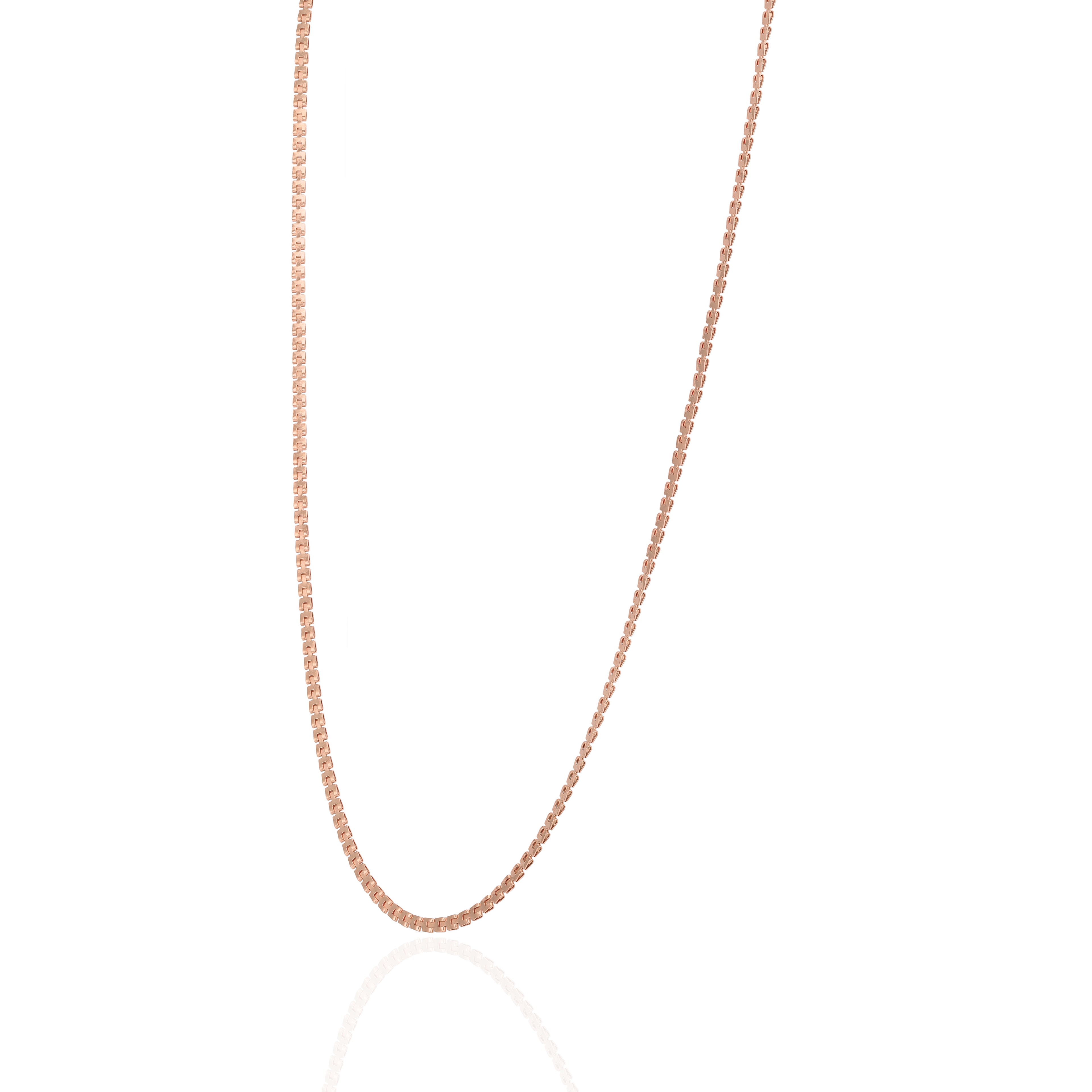 925 Sterling Silver EmberBox Gridlock Rose Gold Plated Chain for Men
