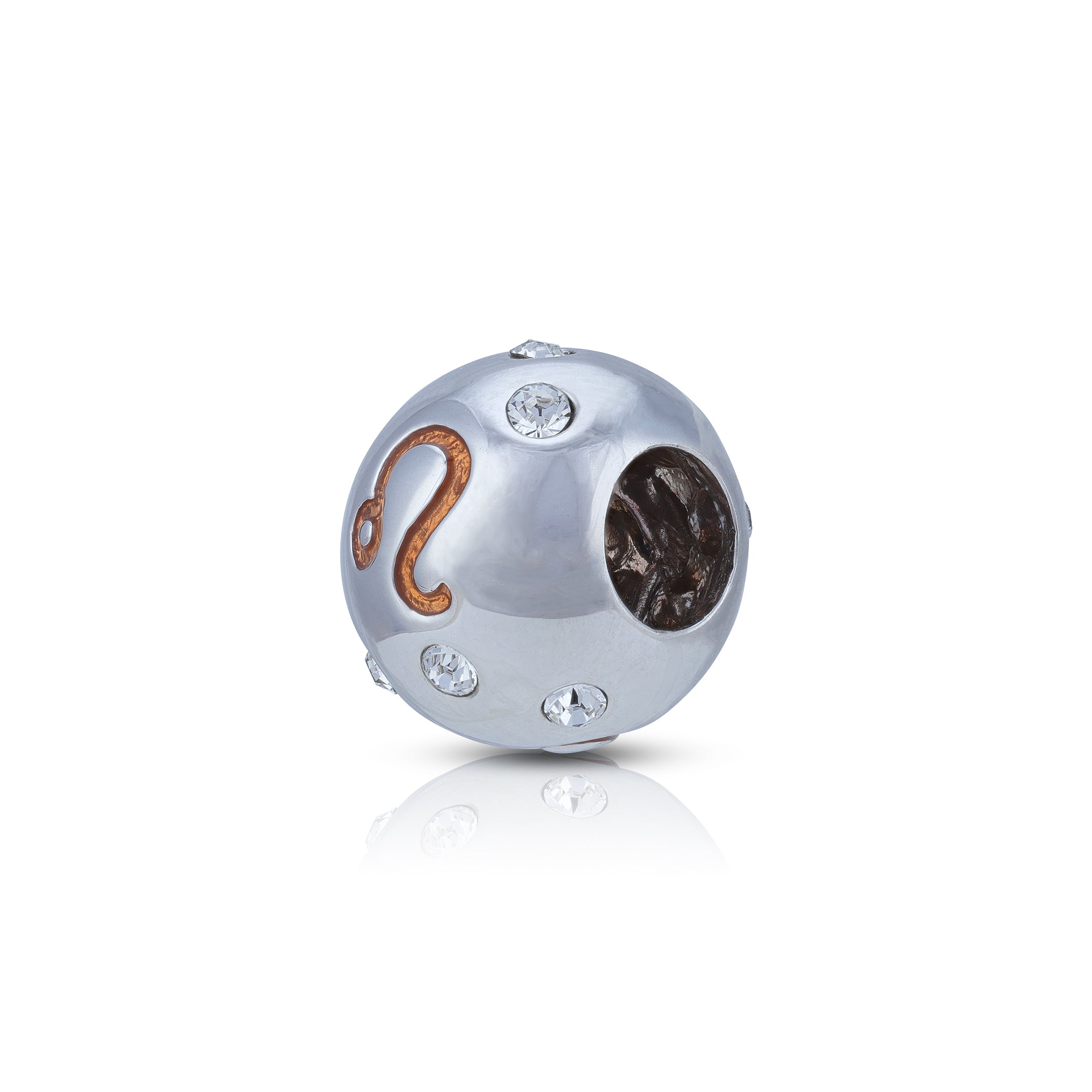 925 Sterling Silver Fiery Leo Zodiac Charm Pendant for Women