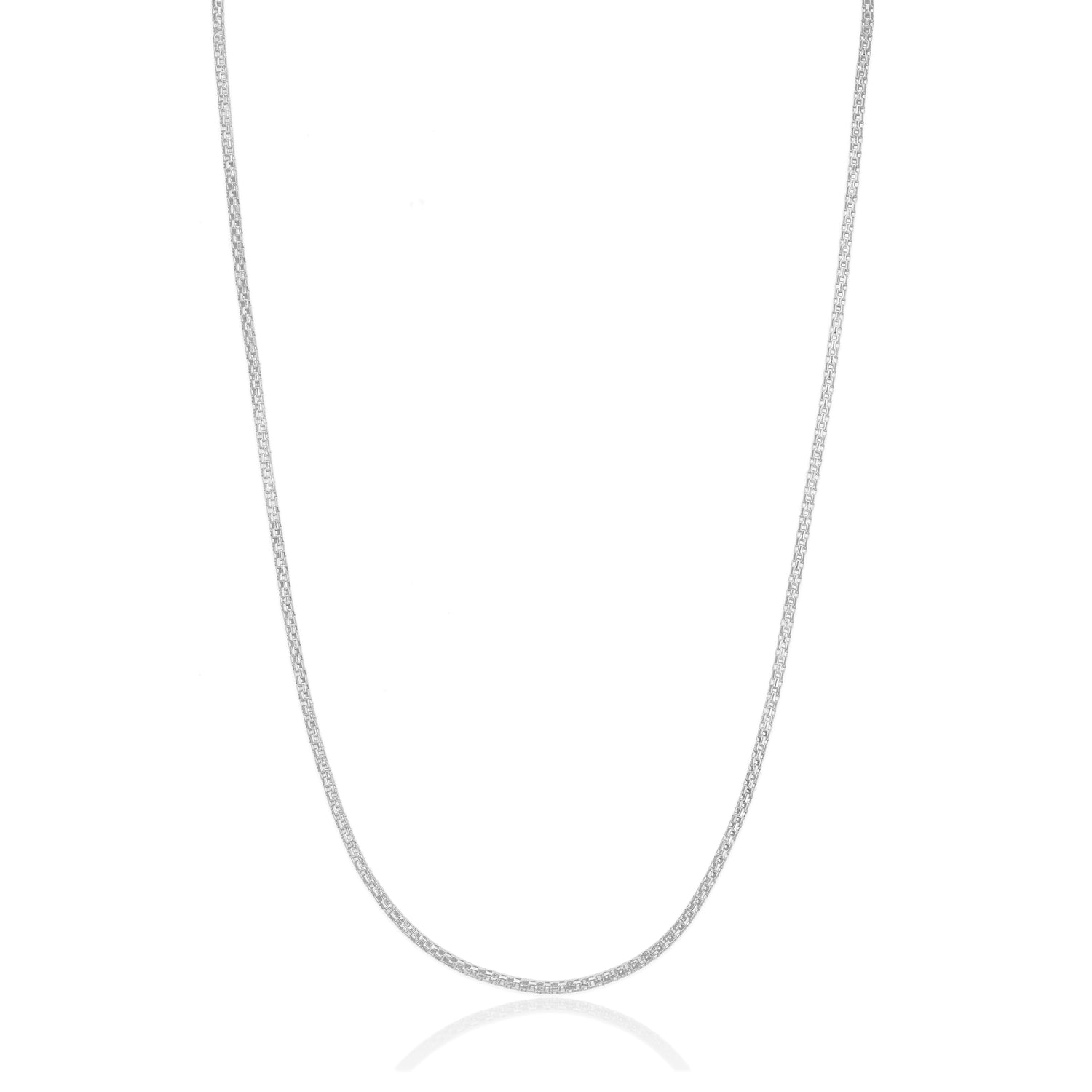 925 Sterling Silver Geo-Boxed Link Chain for Men