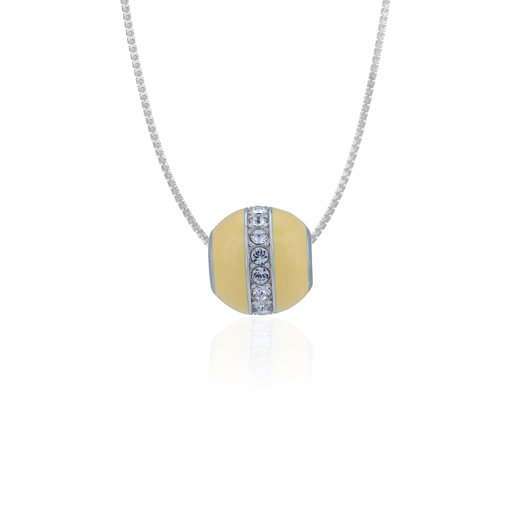 925 Sterling Silver Gleam Yellow Mist Charm Pendant for Women