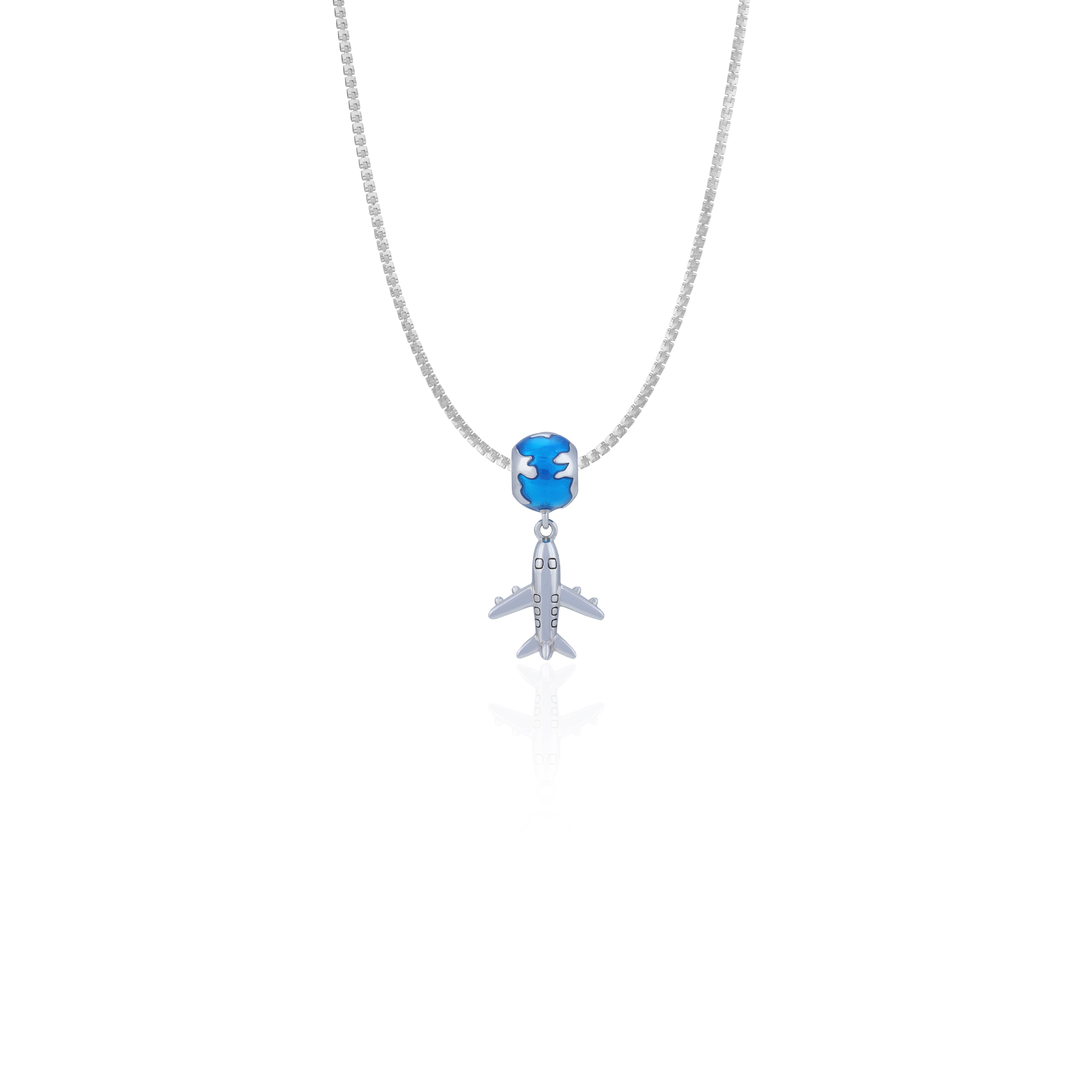 925 Sterling Silver GlobeTrotter Dream Charm Pendant for Women