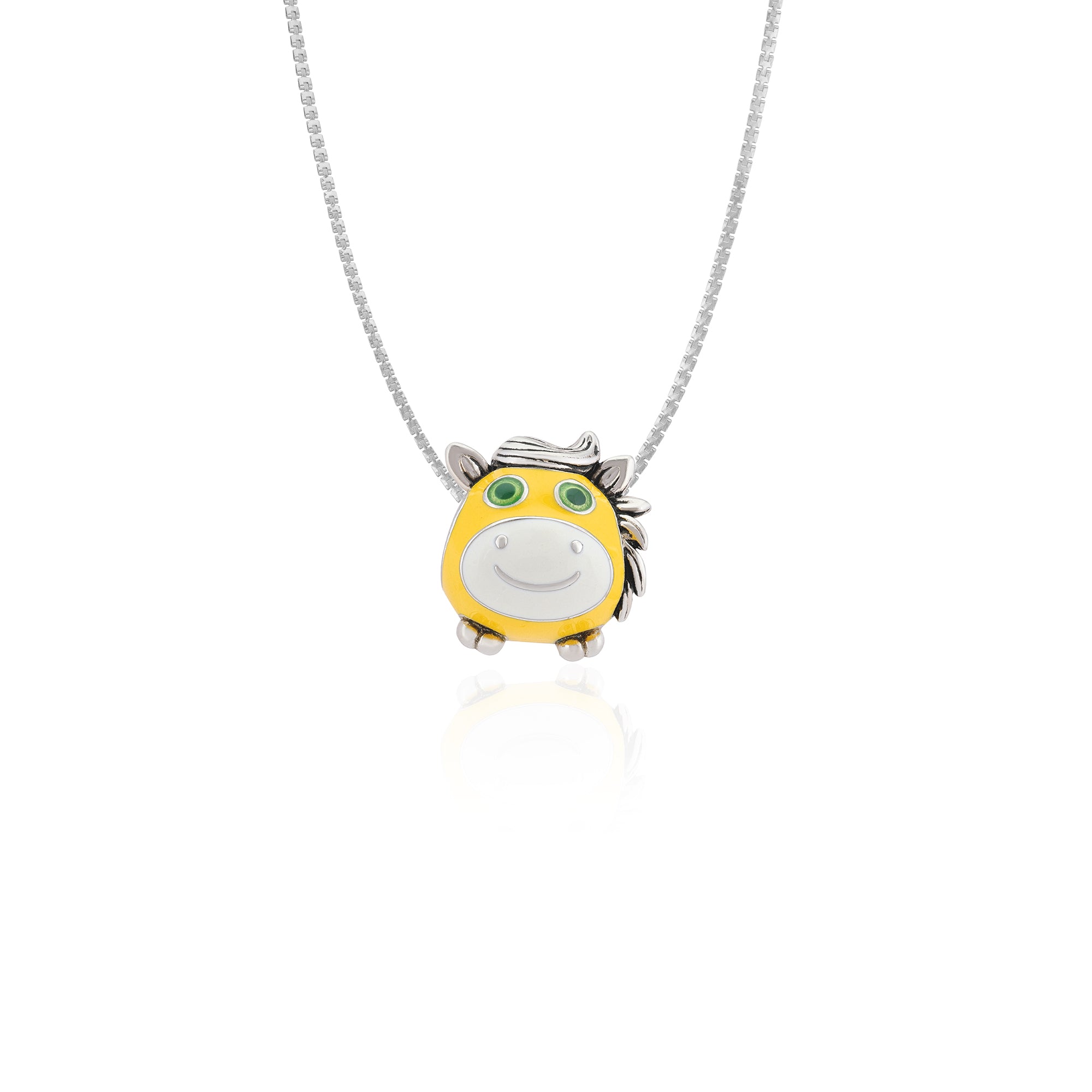 925 Sterling Silver Glowtail Happy Foal Charm Pendant for Women