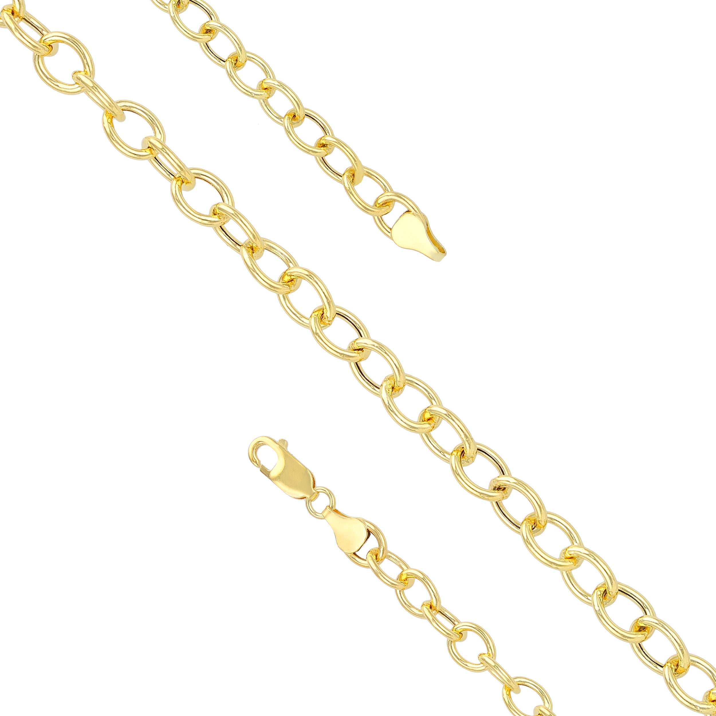 925 Sterling Silver GoldPlated HaloLink Bracelet for Men