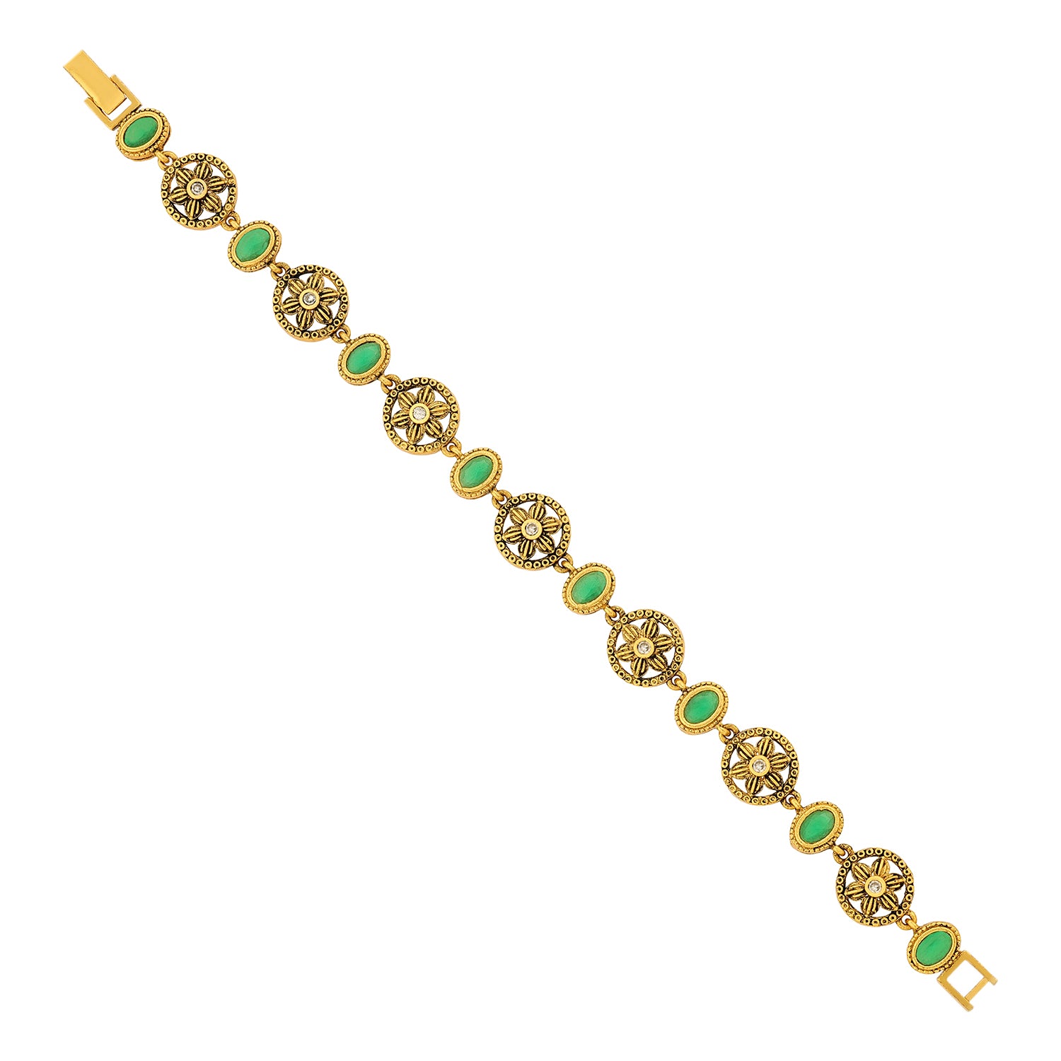 925 Sterling Silver Golden Filigree design Bracelets For Women