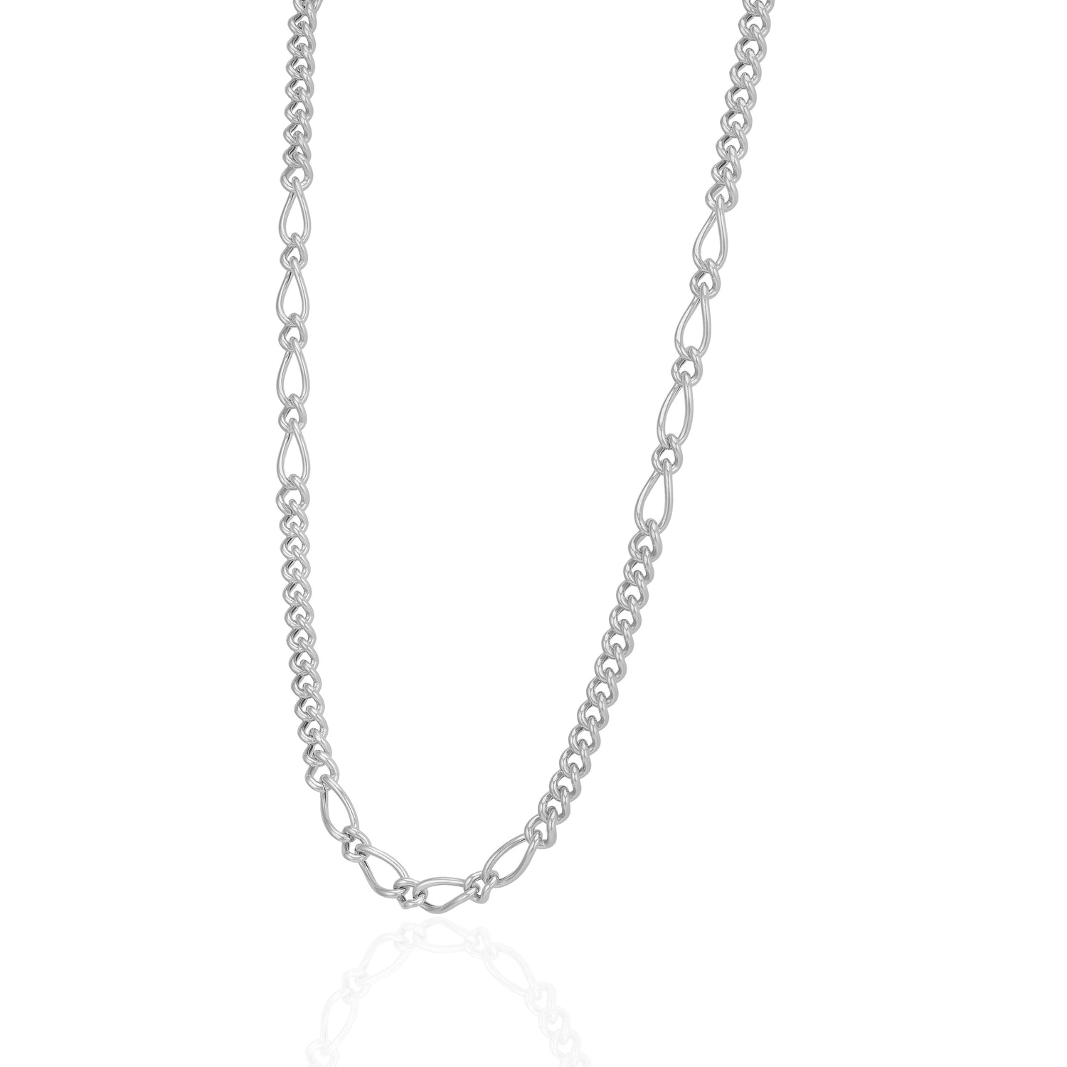 925 Sterling Silver Infinity Spiral Horizon Chain for Men