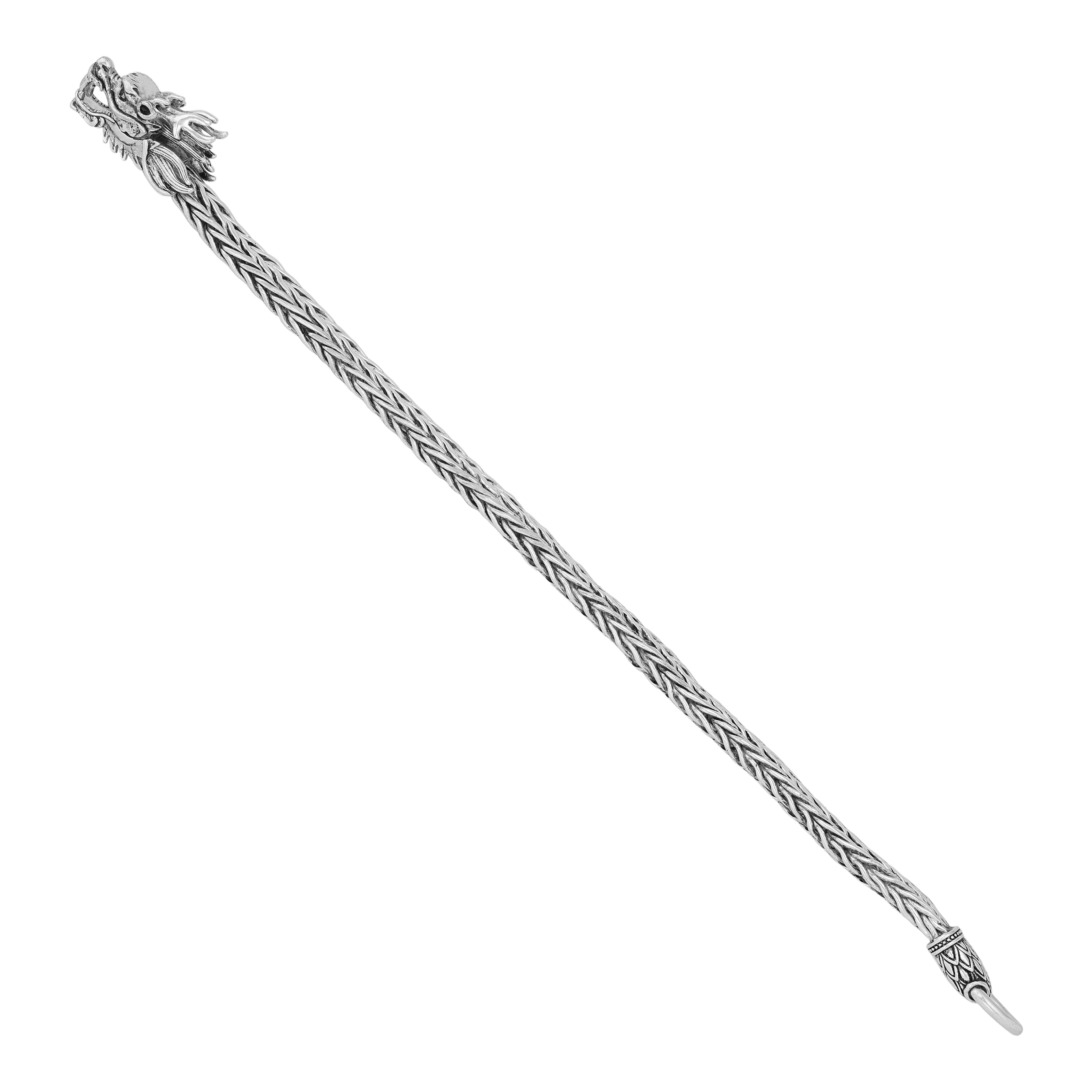 925 Sterling Silver Mythic Fury Dragon Clasp Bracelet