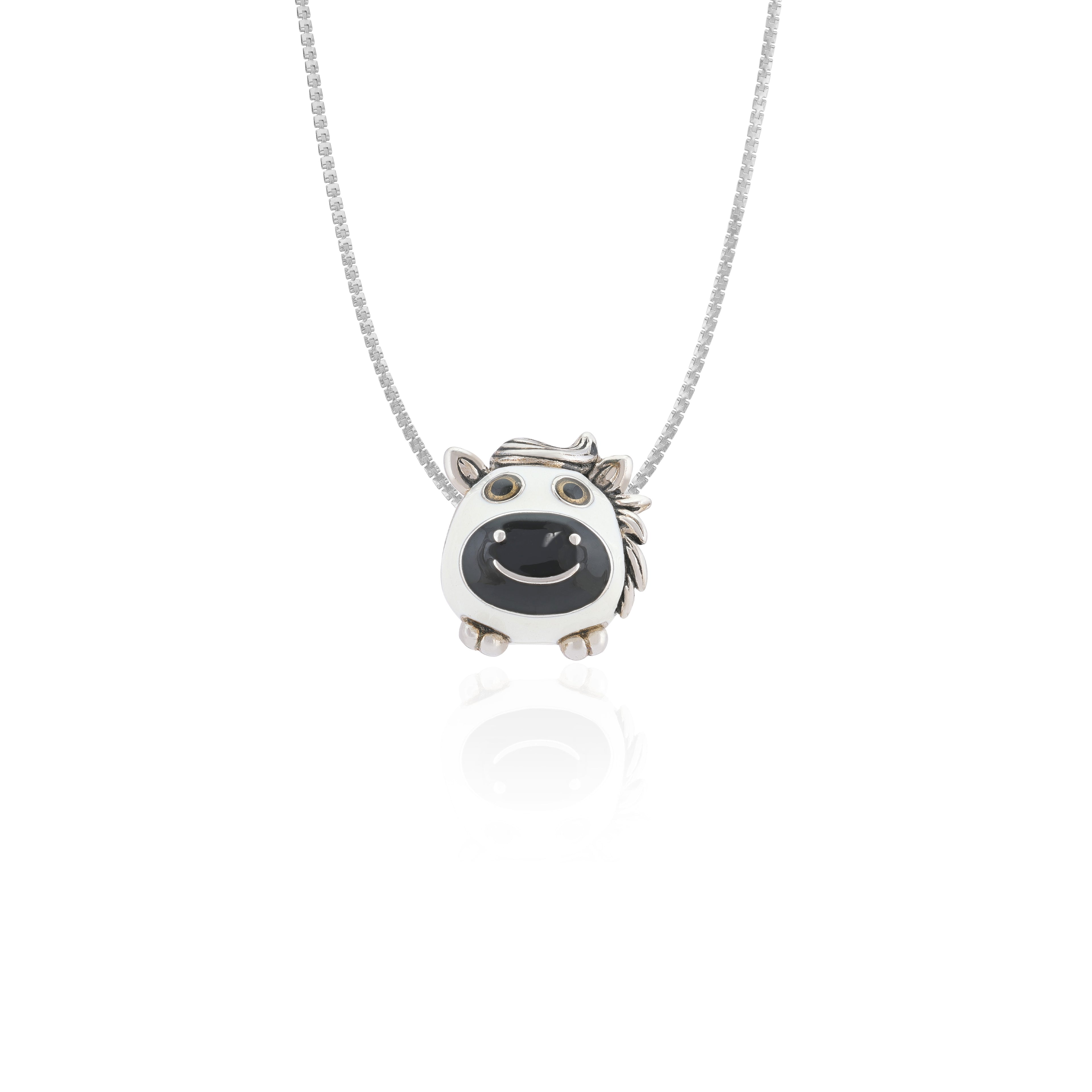 925 Sterling Silver Prancing Pony Joy Charm Pendant for Women