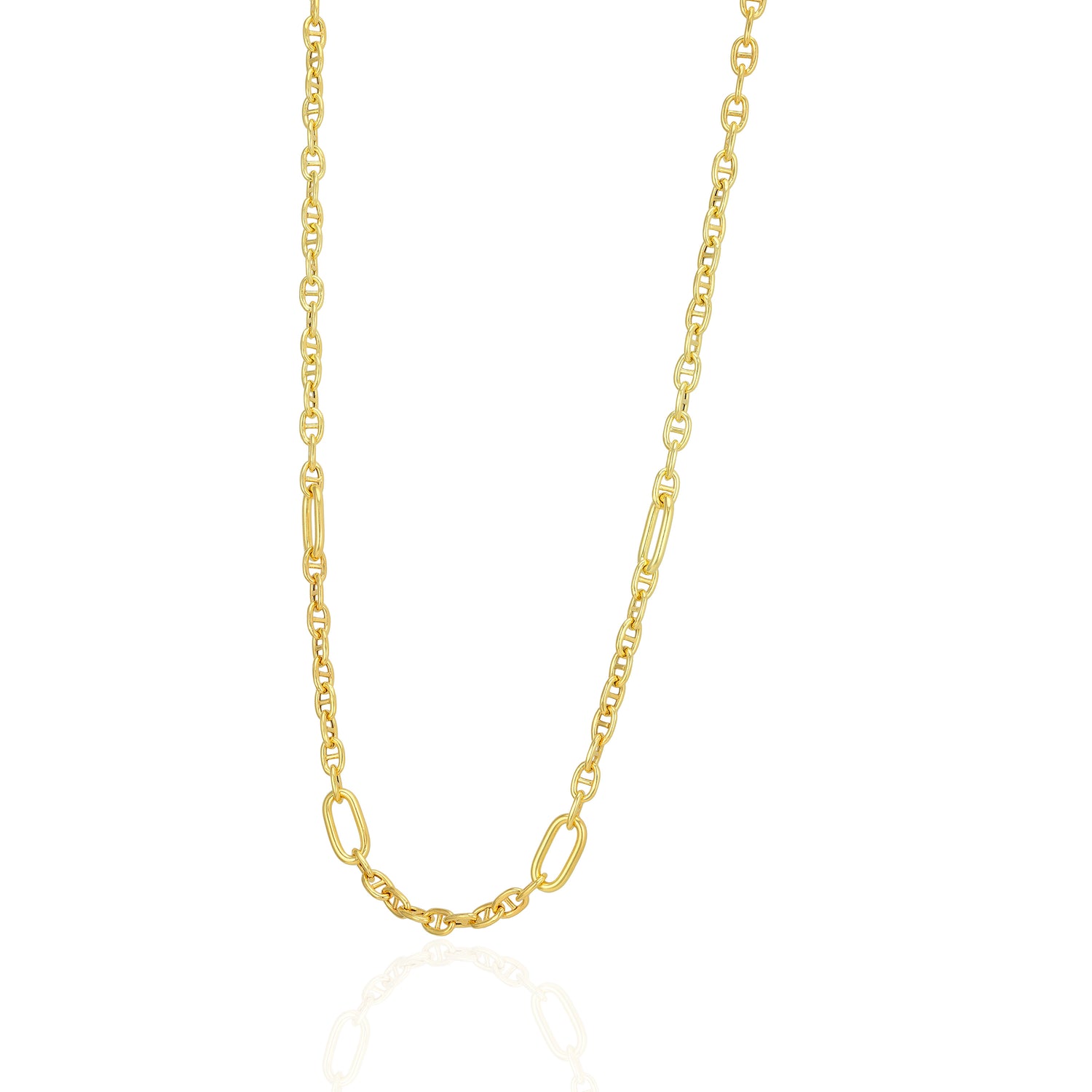 925 Sterling Silver Radiant Matrix Link Chain for Men