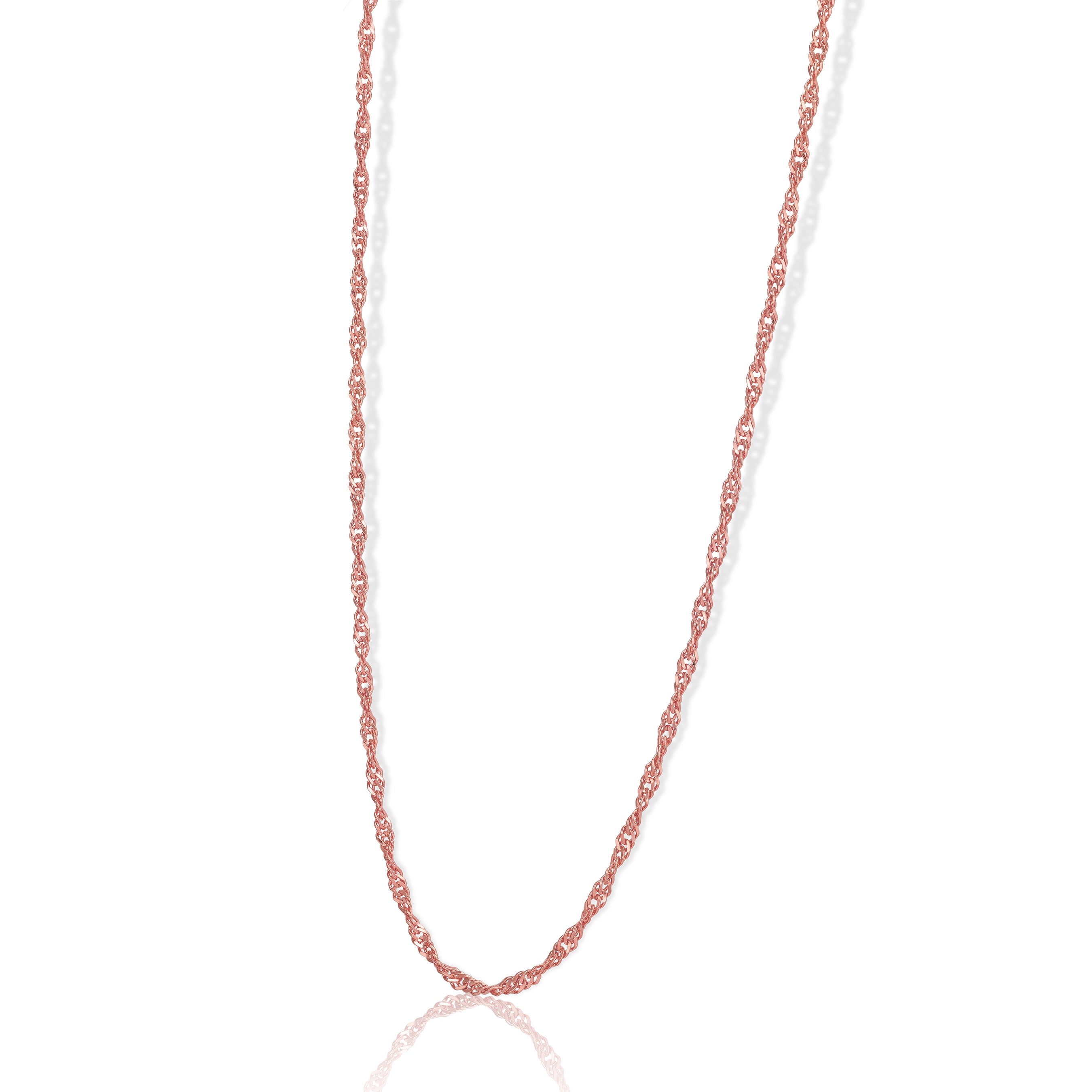 925 Sterling Silver Rose Gold Luxe Intertwine Chain for Men