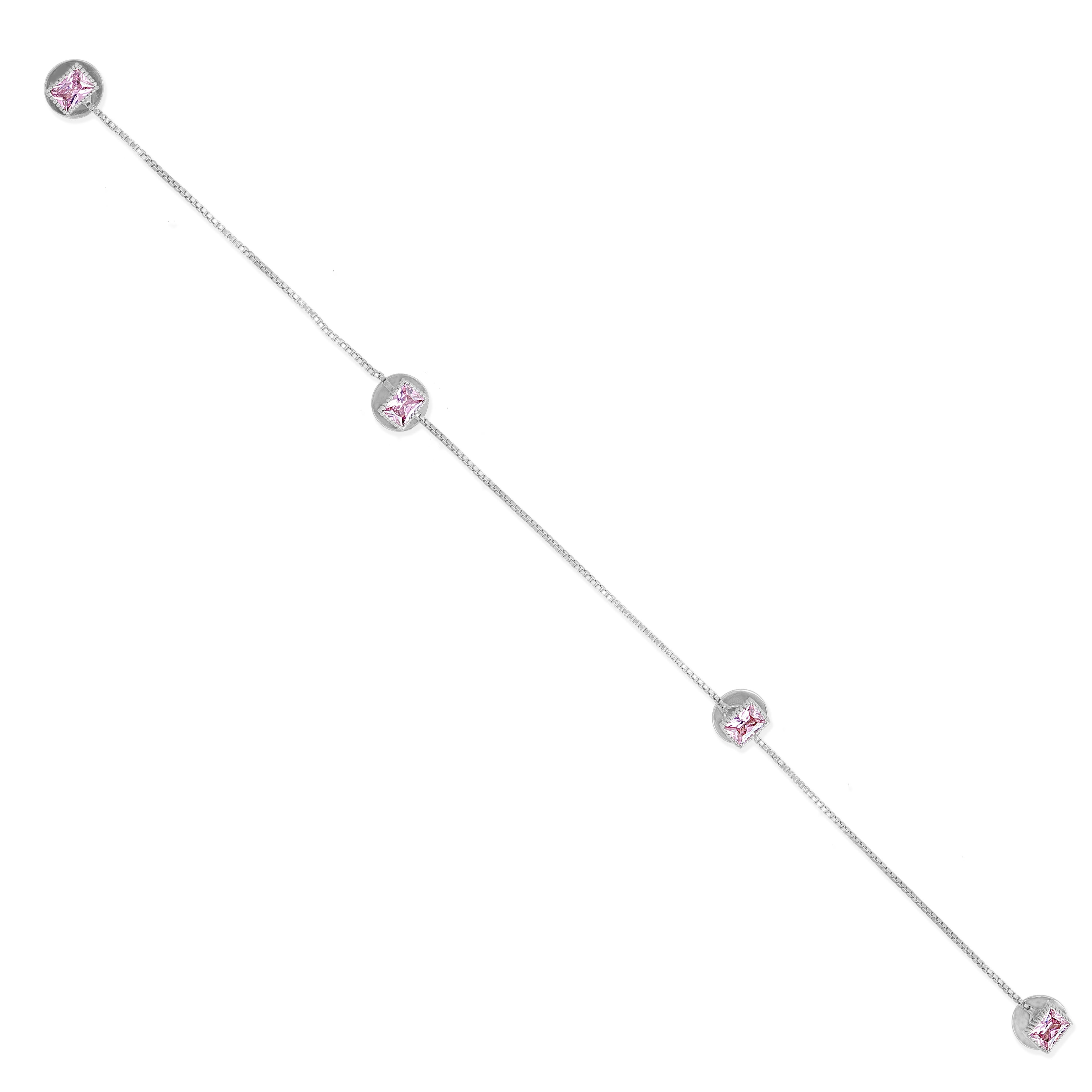 925 Sterling Silver Rosy Ribbon Diamond Coat pin for Men