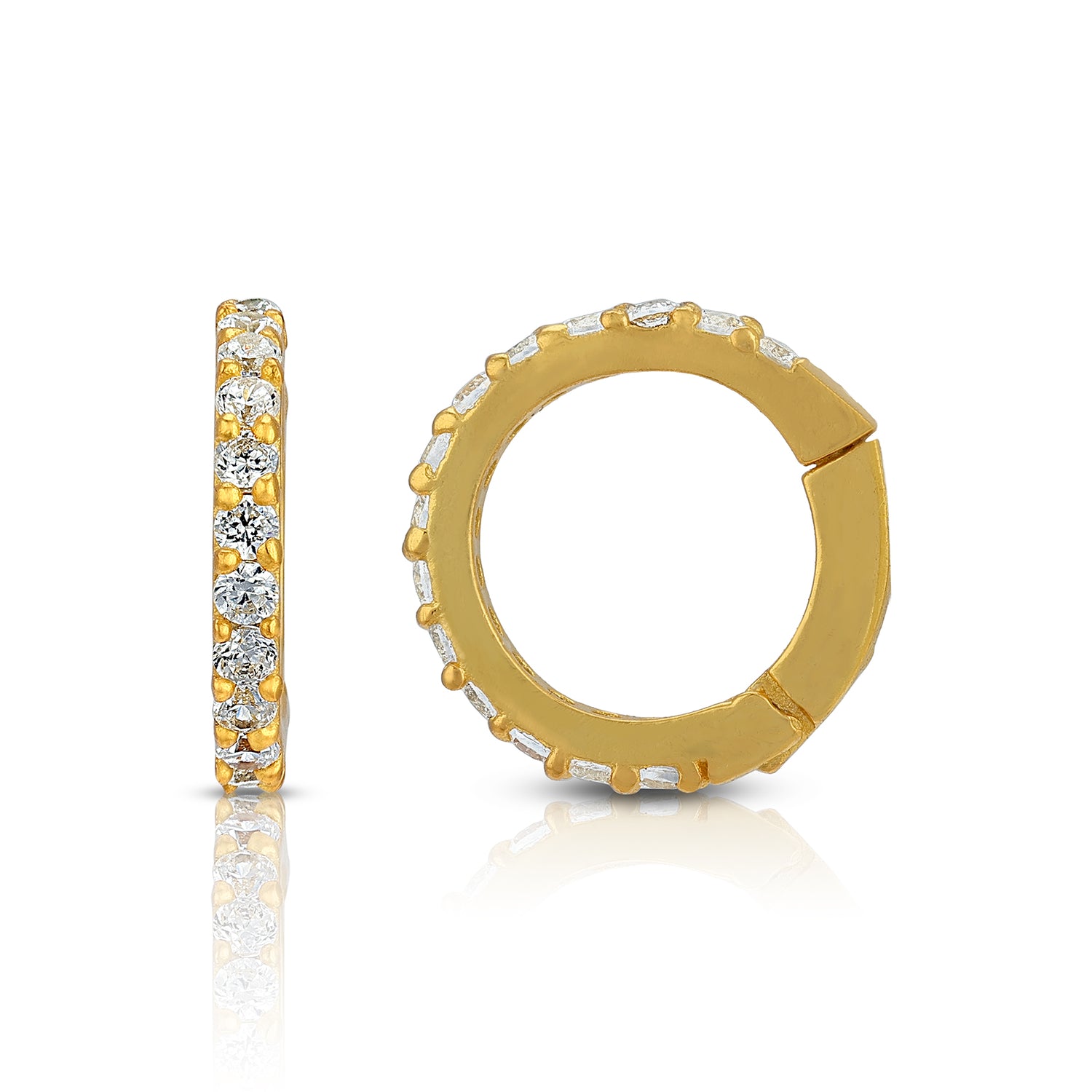 925 Sterling Silver Shine Hoop Earring for Women