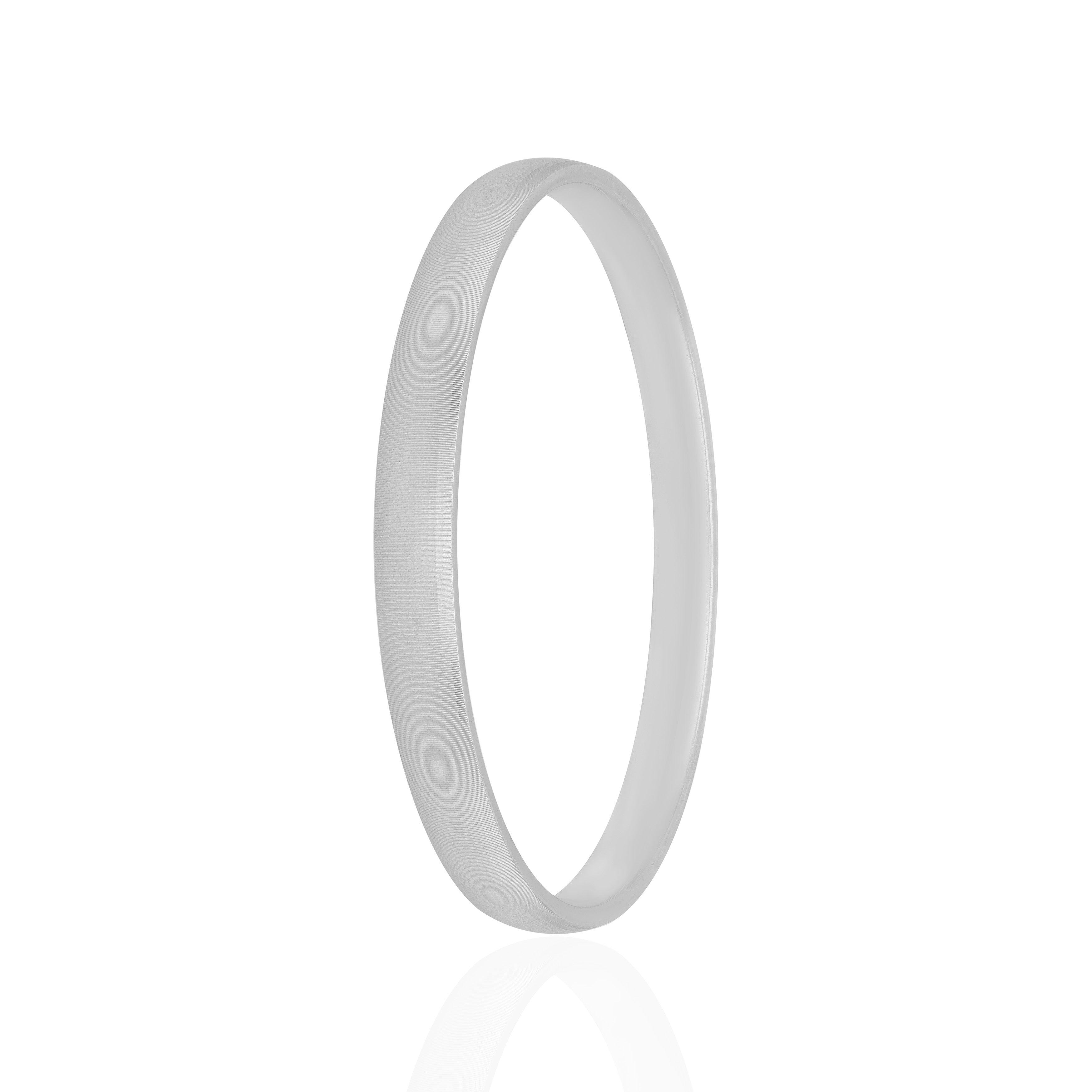 925 Sterling Silver Sleek Matte Axis Kada for Men