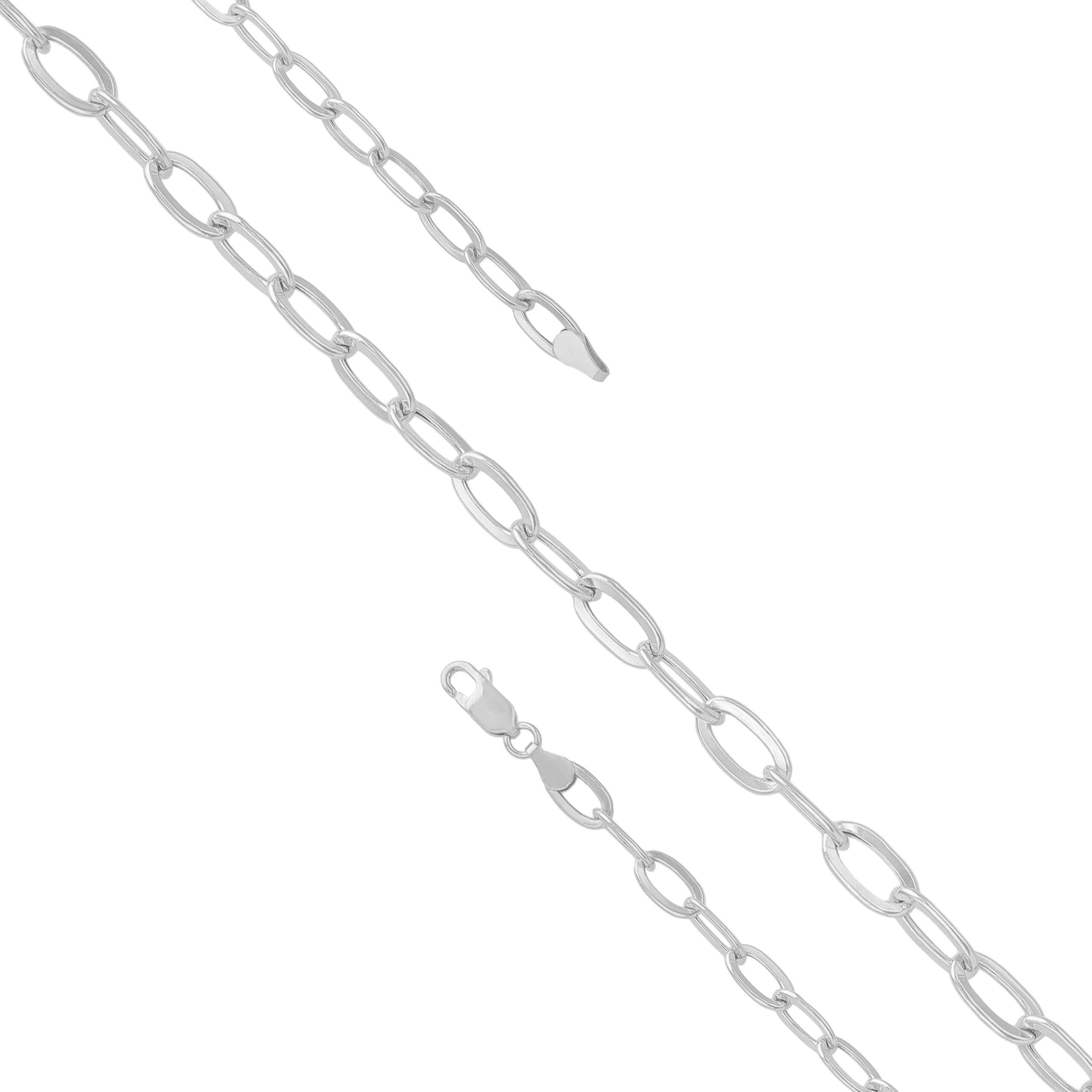 925 Sterling Silver Streamline Rectilinear Bracelet for Men