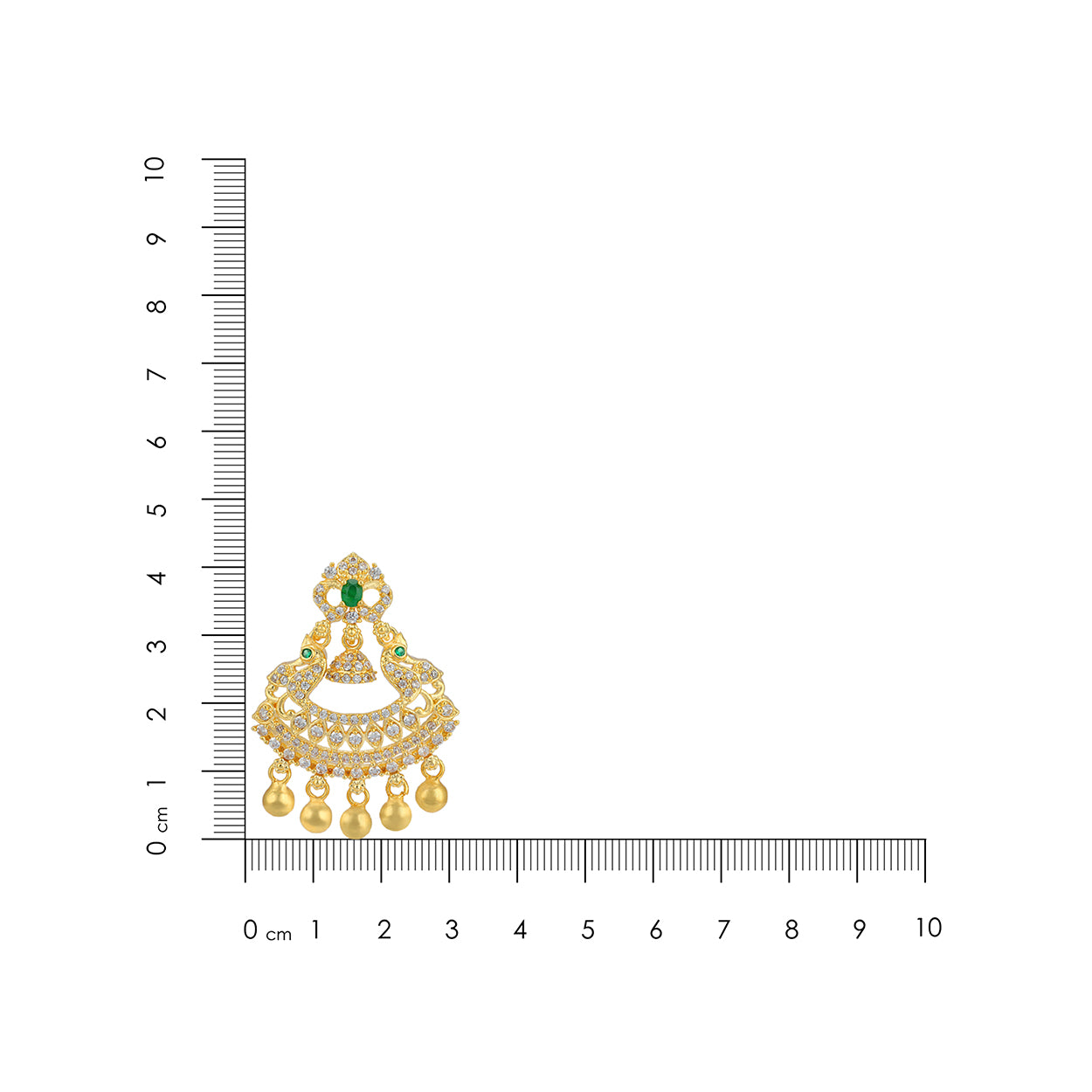 925 Sterling Silver Twin Peacock Emerald Earring for Women