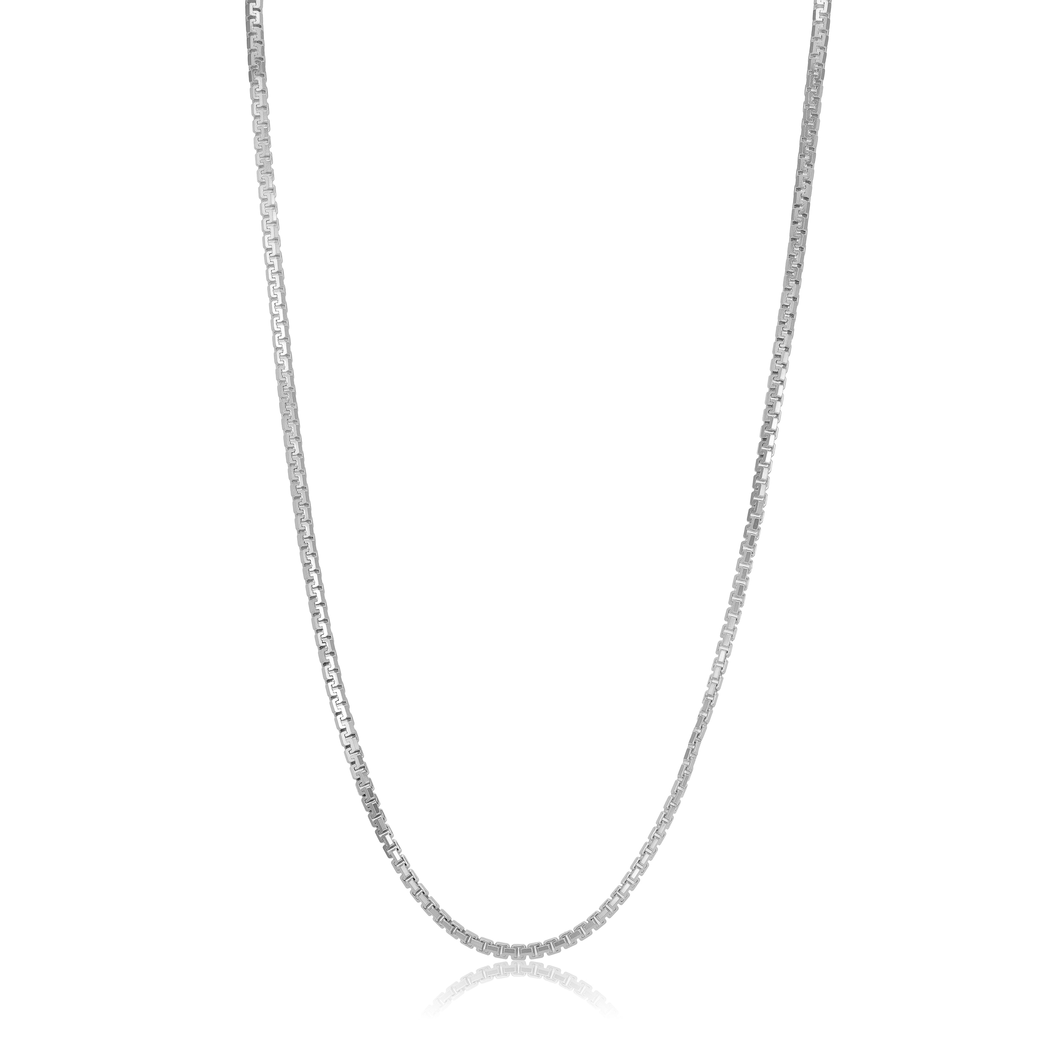 925 Sterling Silver Vertex Link Minimalist Chain for Men