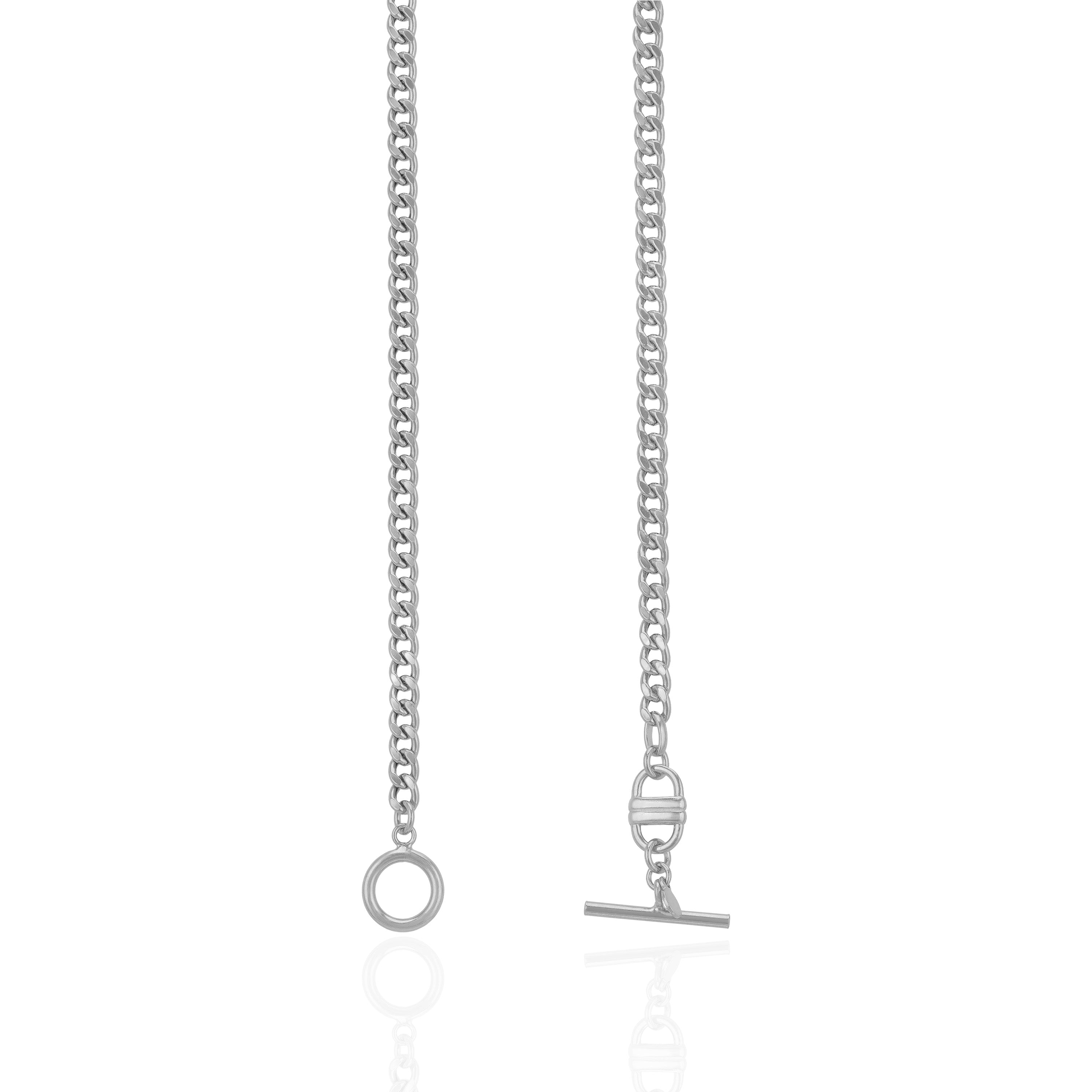 925 Sterling Silver Vortex GridLock Curb Chain for Men