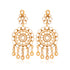 925 Allure Gold Plated  Polki Chandelier Silver Earring