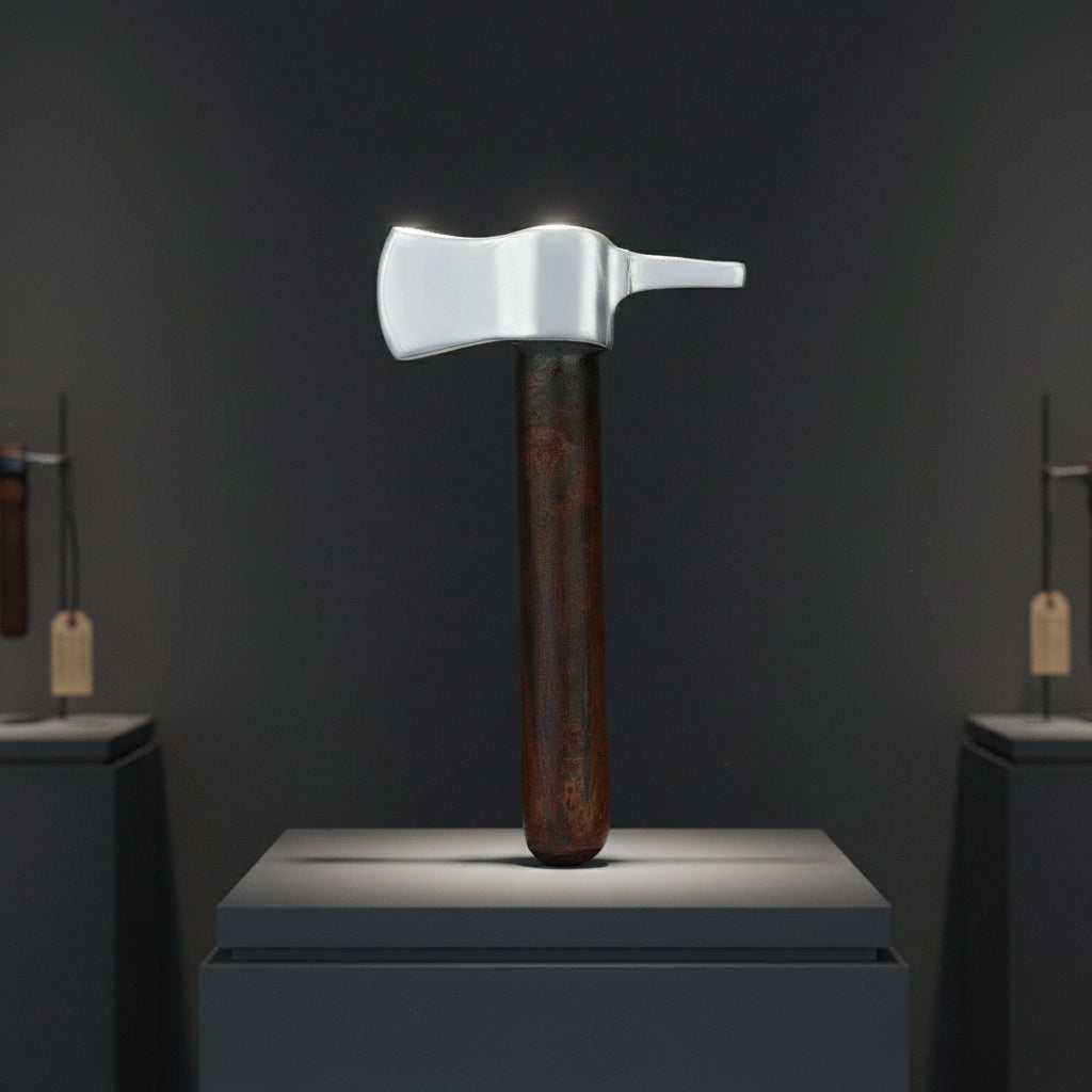 925 Axe Sterling Silver Wooden Handle Minature For Showpiece