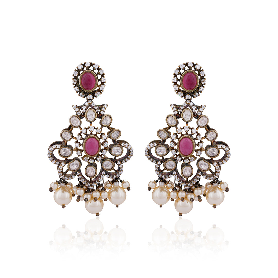 925 Chandelier Vidrant Sterling Silver Earring