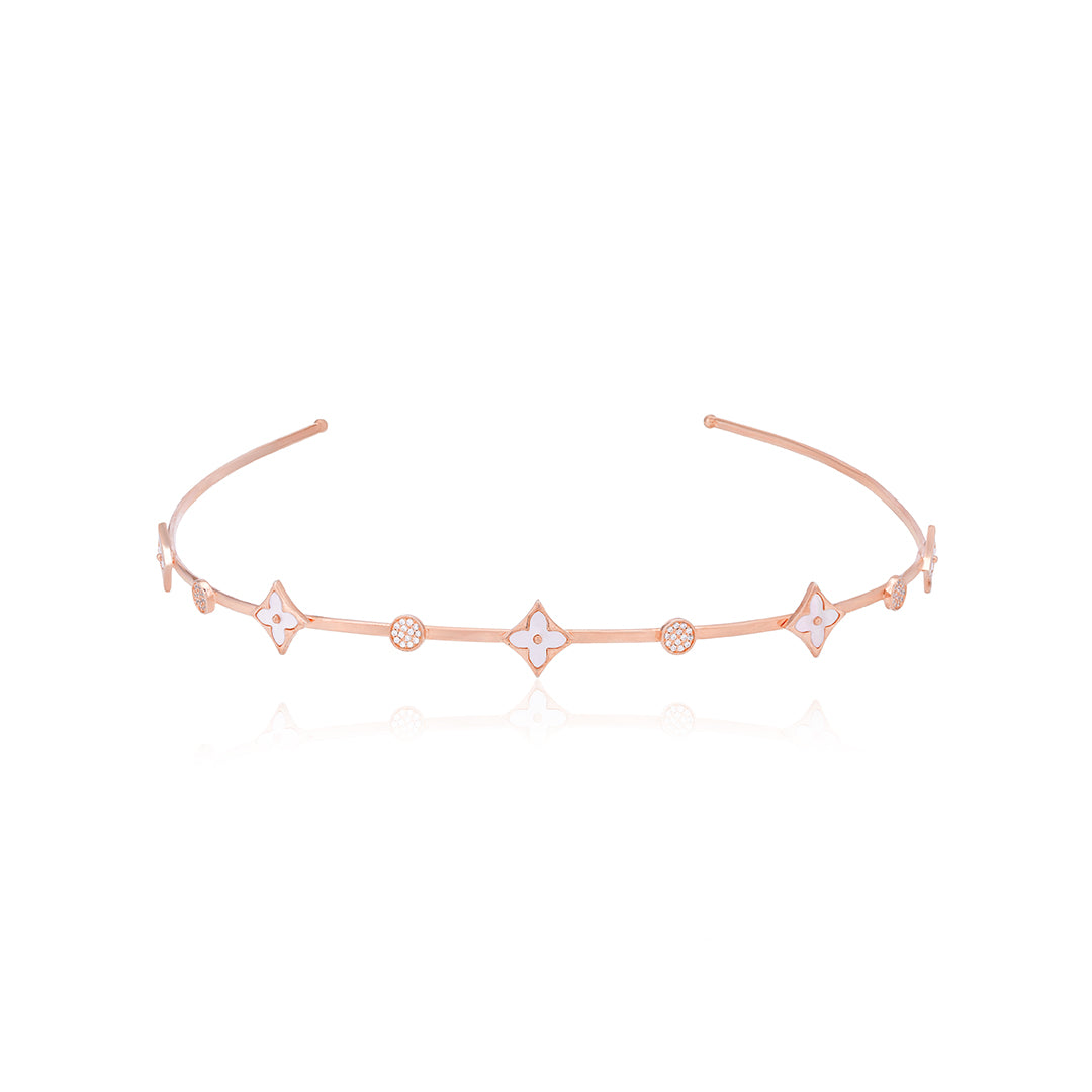 925 Chic Rose Gold Sterling Silver Hair Band