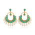 925 Classic Chandbali Turquoise Pearl Silver Earrings