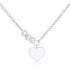 925 Cosmic Love Rhodium Heart Drop Chain Pendants