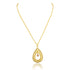 925 Crystal Cascade Gold Plated Sterling Silver Chain Pendant