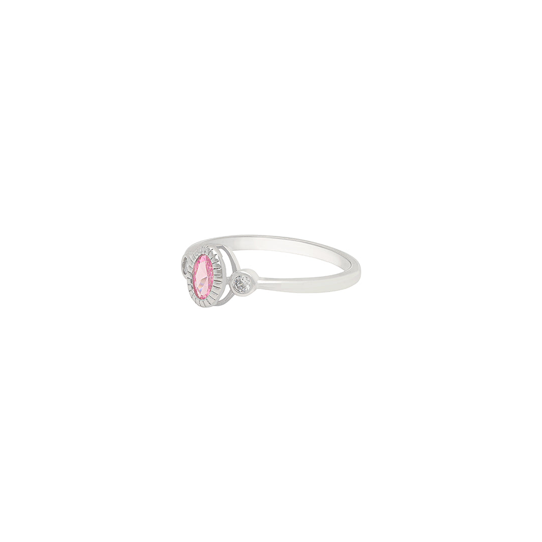 925 Dazzling Pink stone ring IT0276