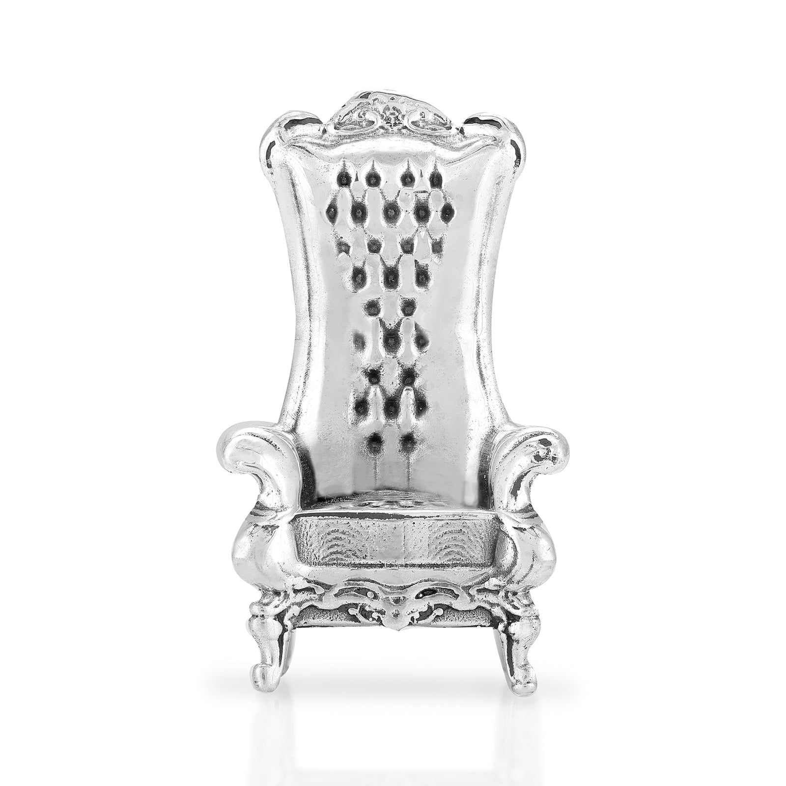 925 Decorative High-Back Chair Sterling Silver Miniature