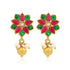 925 Ethnic Glam Sterling Silver Gold Plated Earring