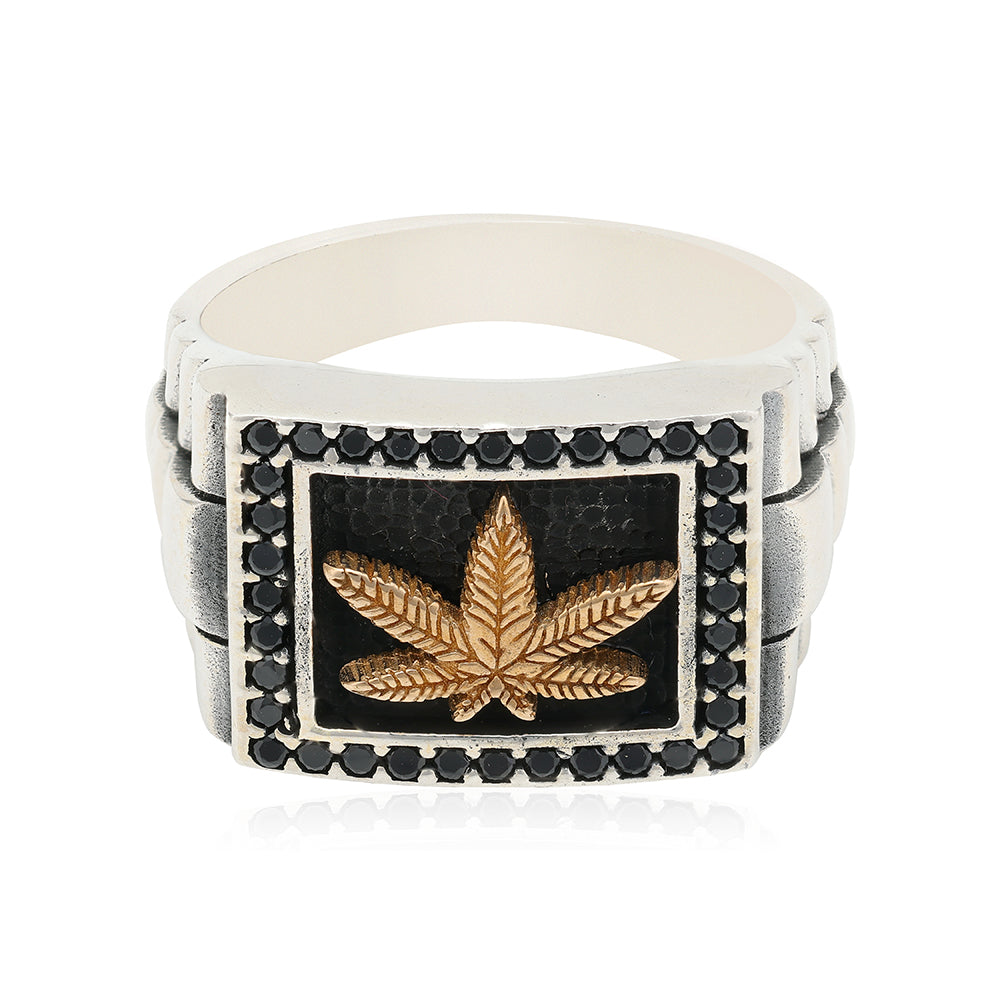 925 Hemp Serenity Leaf Ring