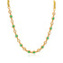 925 Ivory Green Gold Plated Pear Necklace